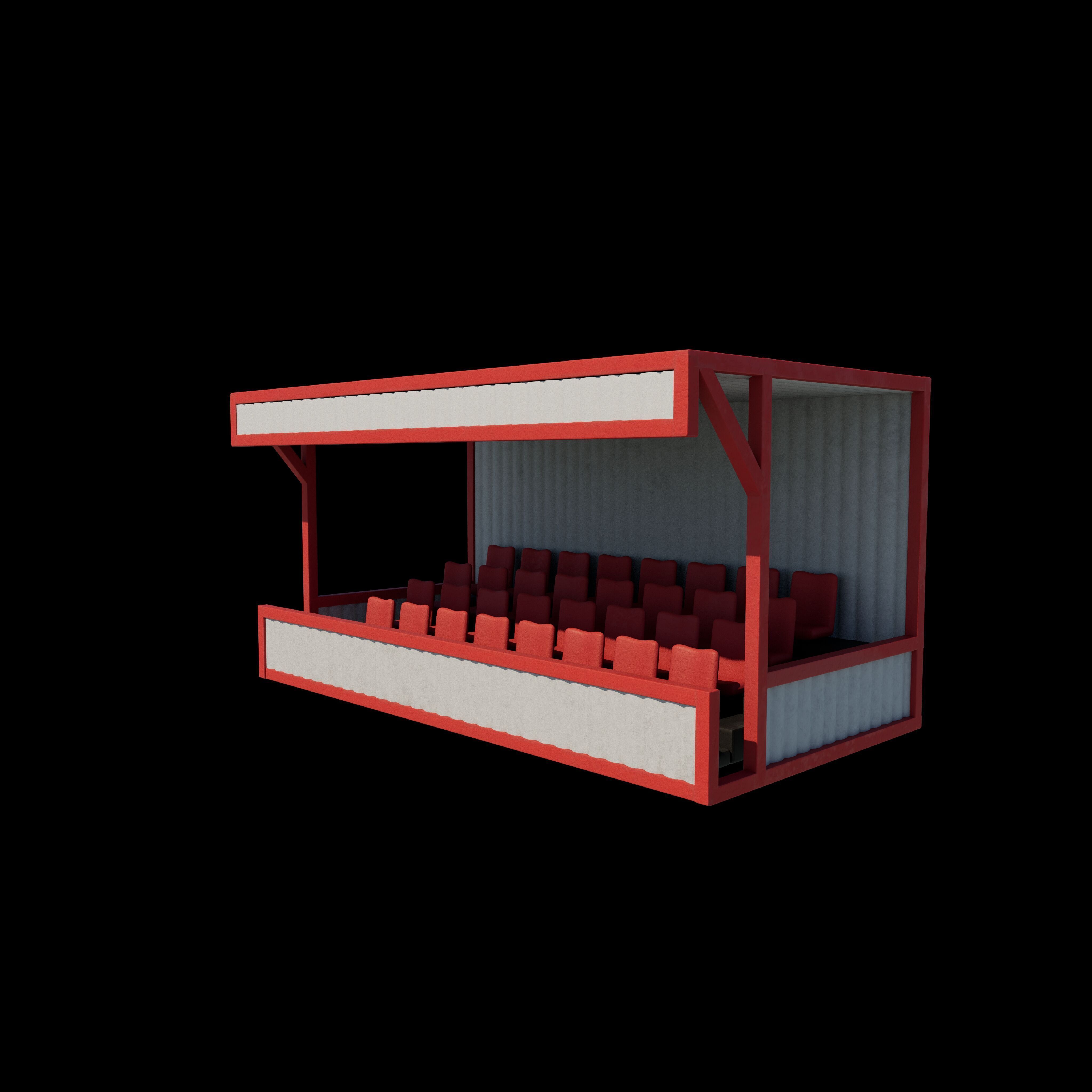 Mobile Tribune Container 3D model_11