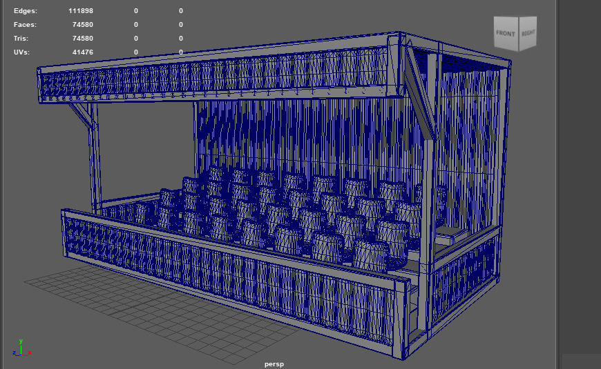 Mobile Tribune Container 3D model_13
