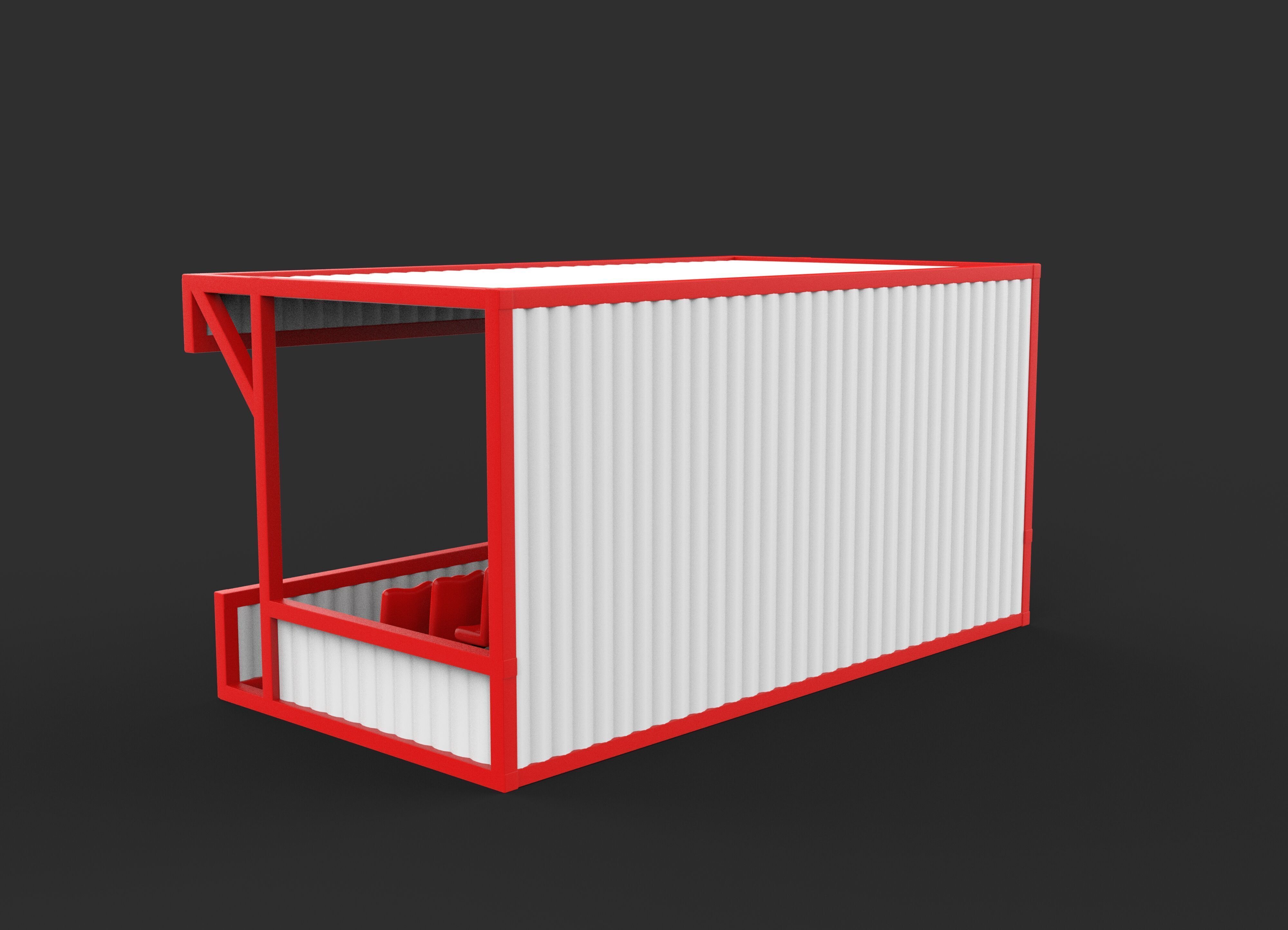 Mobile Tribune Container 3D model_5