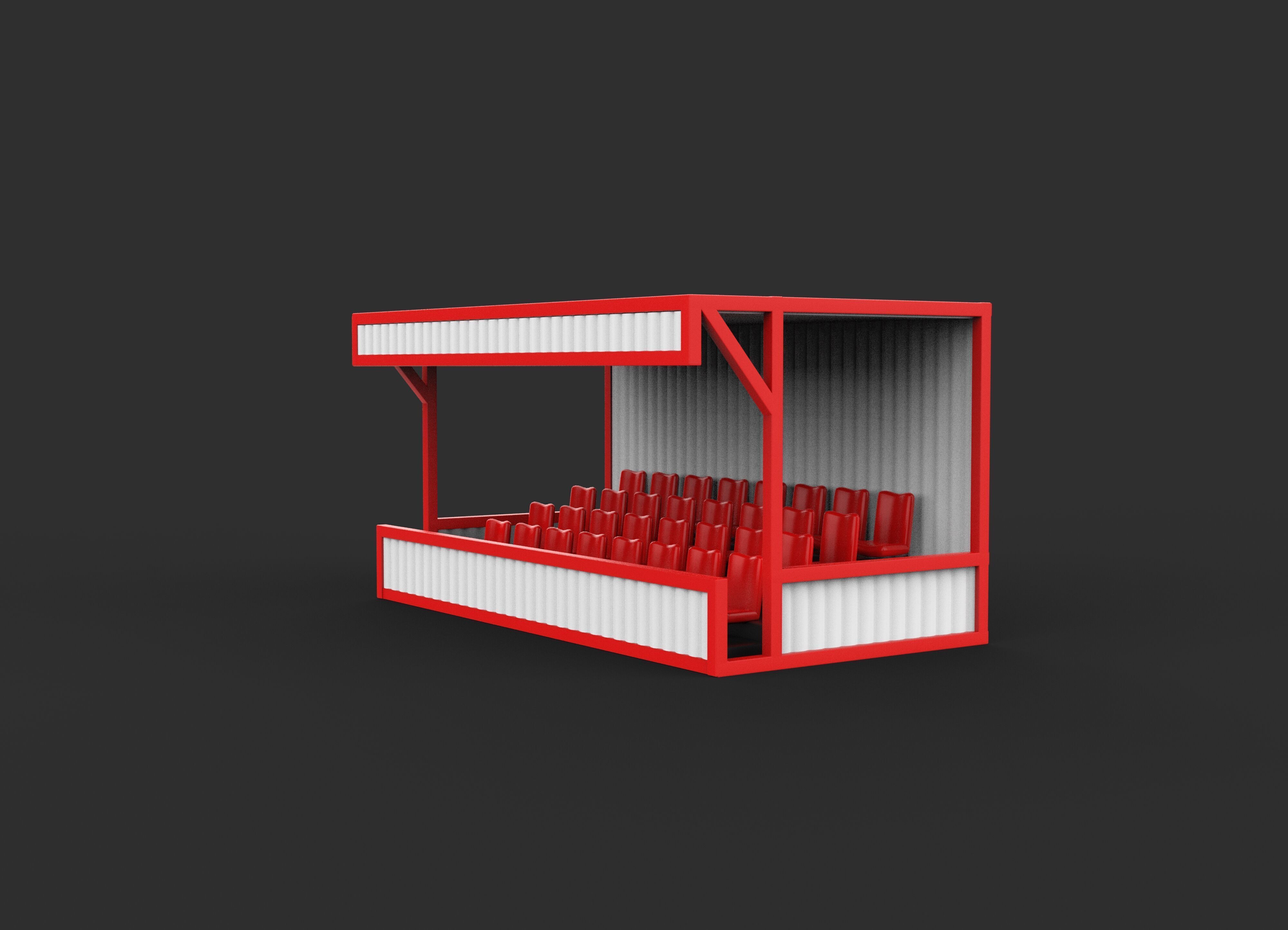 Mobile Tribune Container 3D model_2