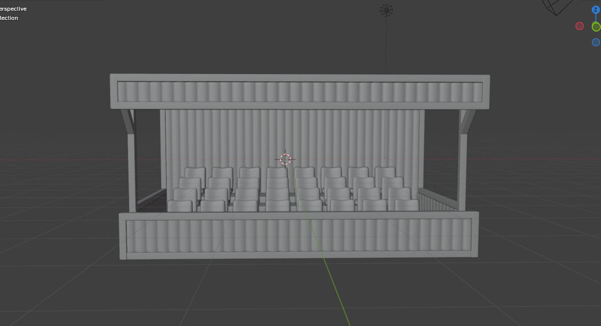 Mobile Tribune Container 3D model_12