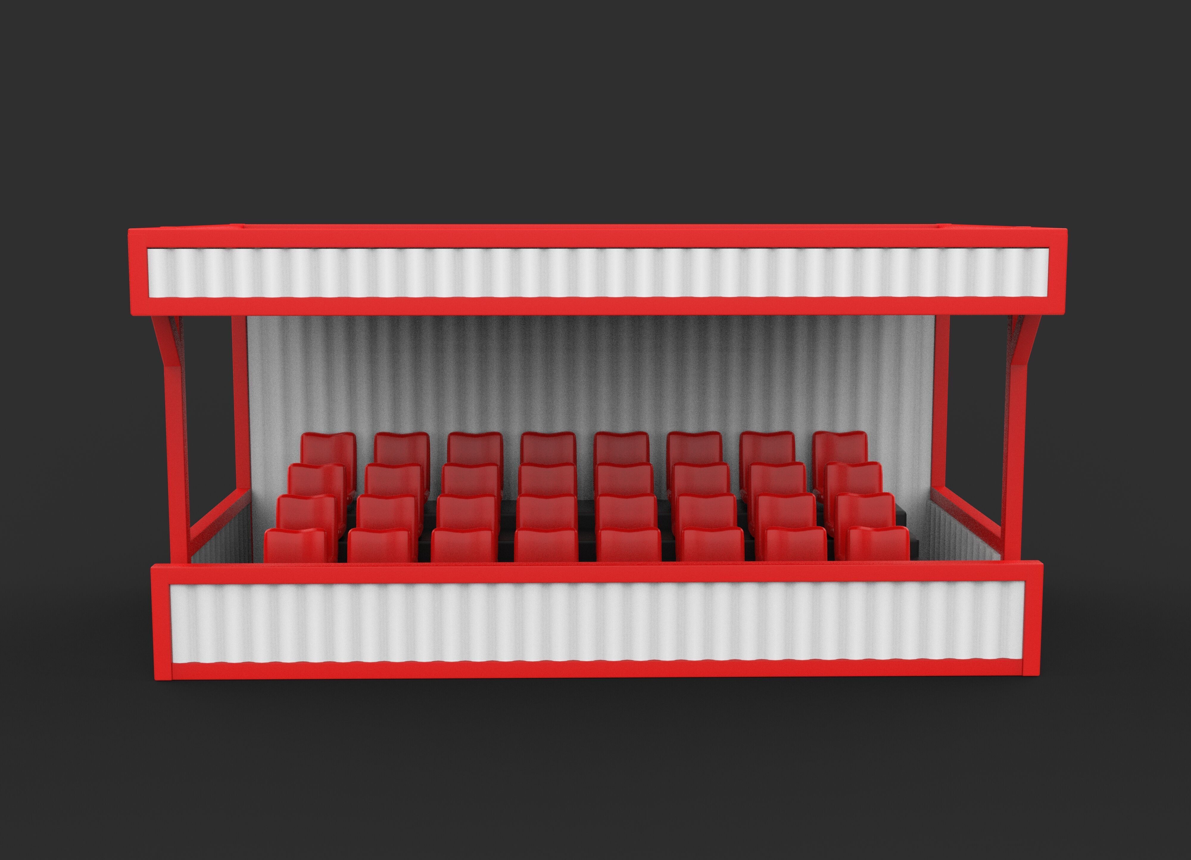 Mobile Tribune Container 3D model_3