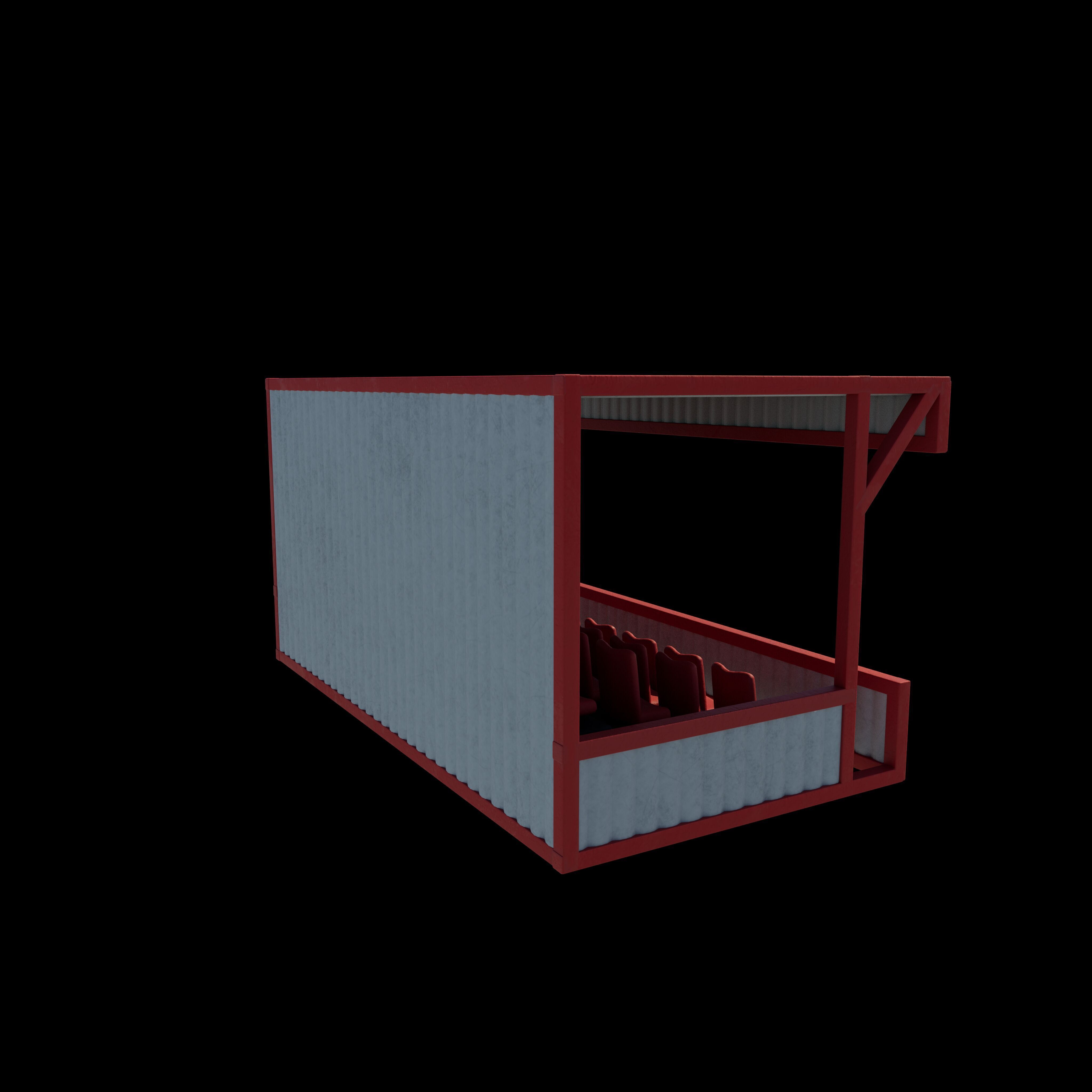Mobile Tribune Container 3D model_7