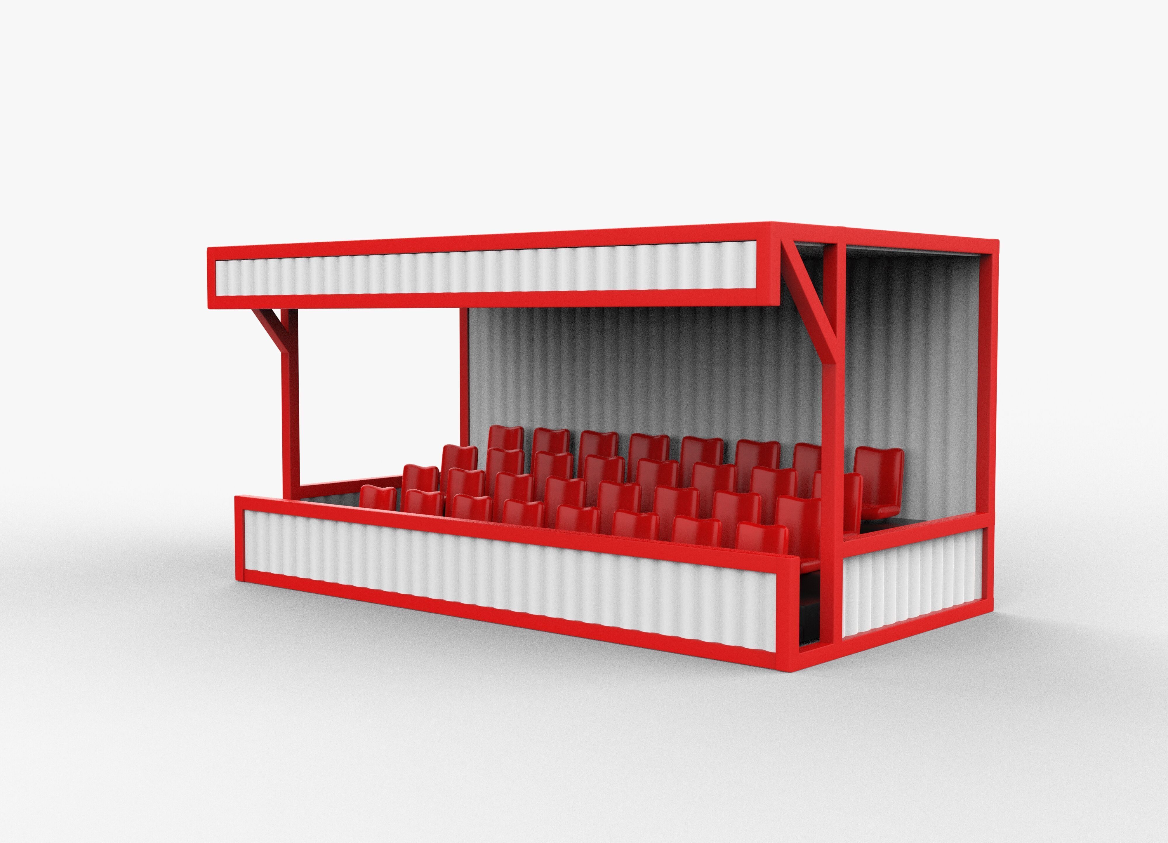 Mobile Tribune Container 3D model_6