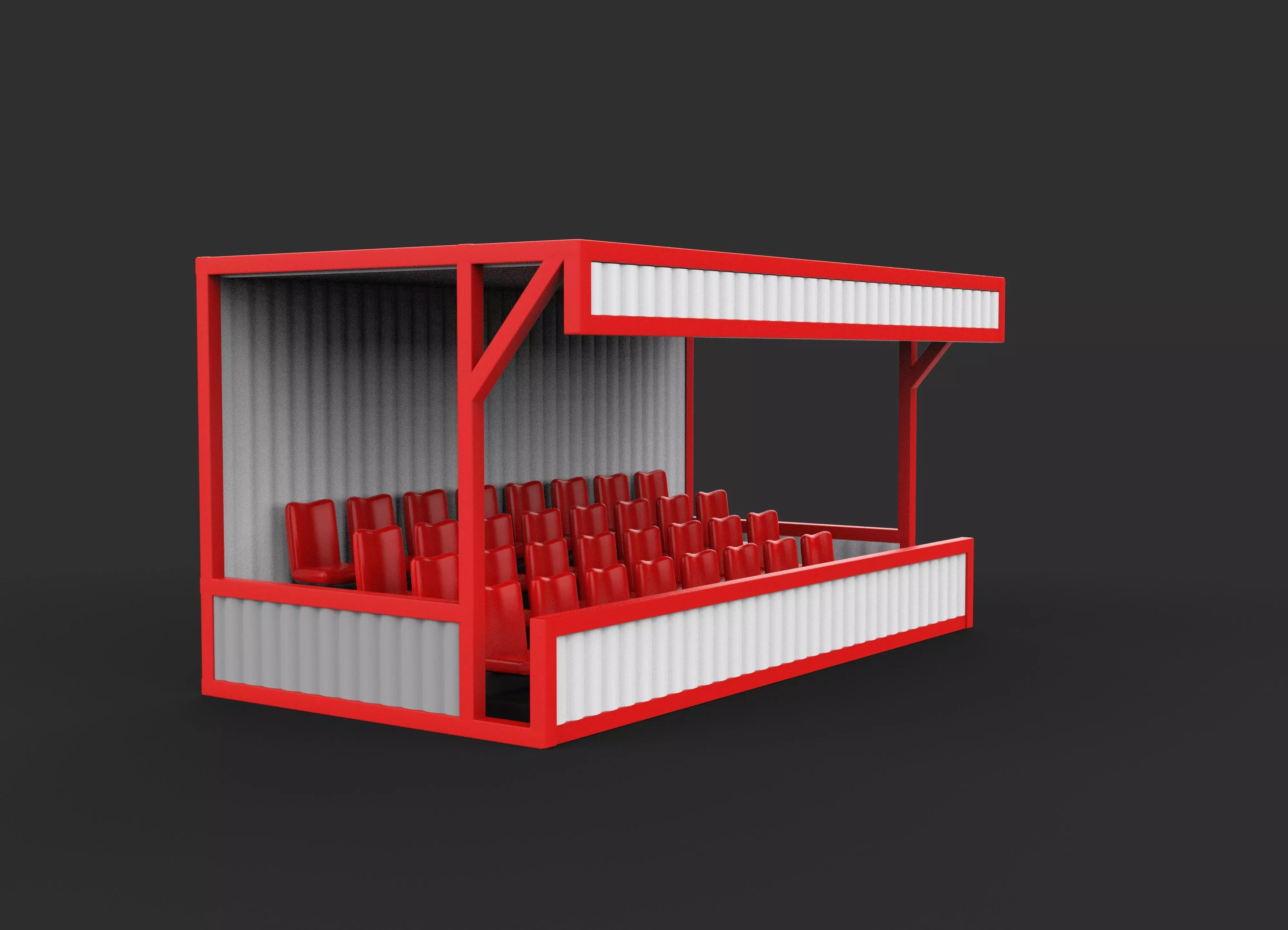 Mobile Tribune Container 3D model_0