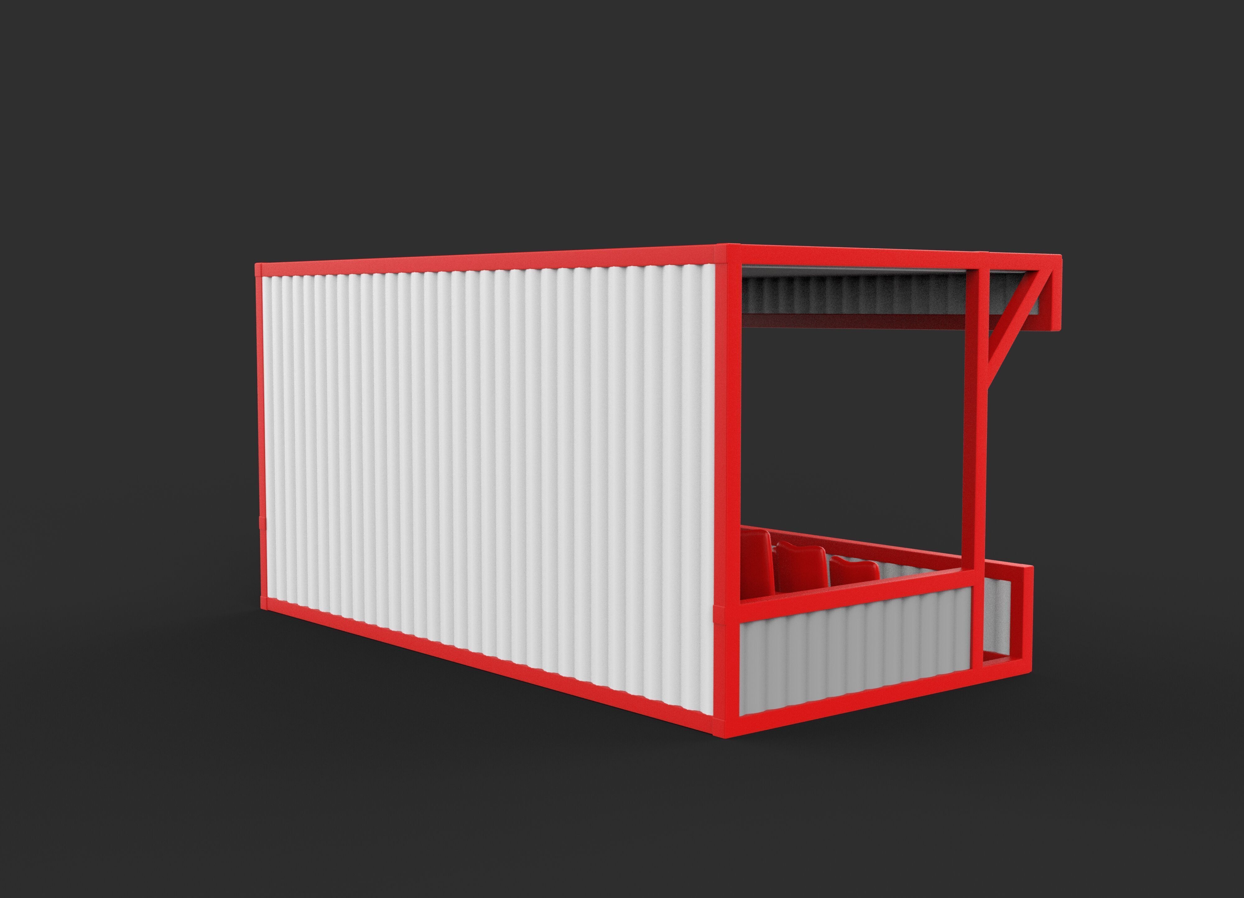 Mobile Tribune Container 3D model_4