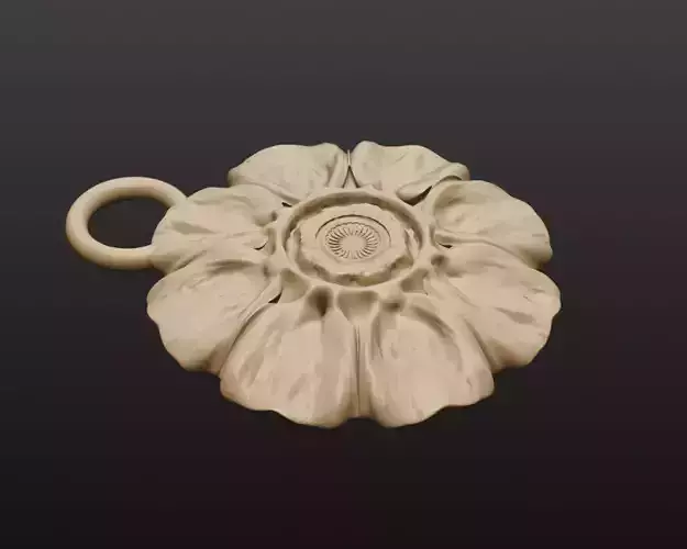 Geometric Perfectly Symmetrical Necklace Flower 3D model 