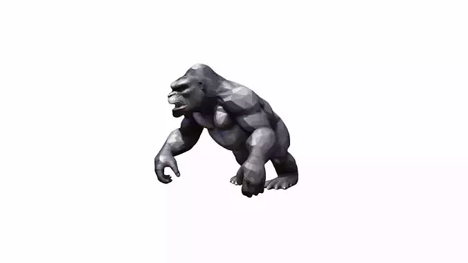 King Kong Gorilla Powerfull  Animal In The Forest 3d Render