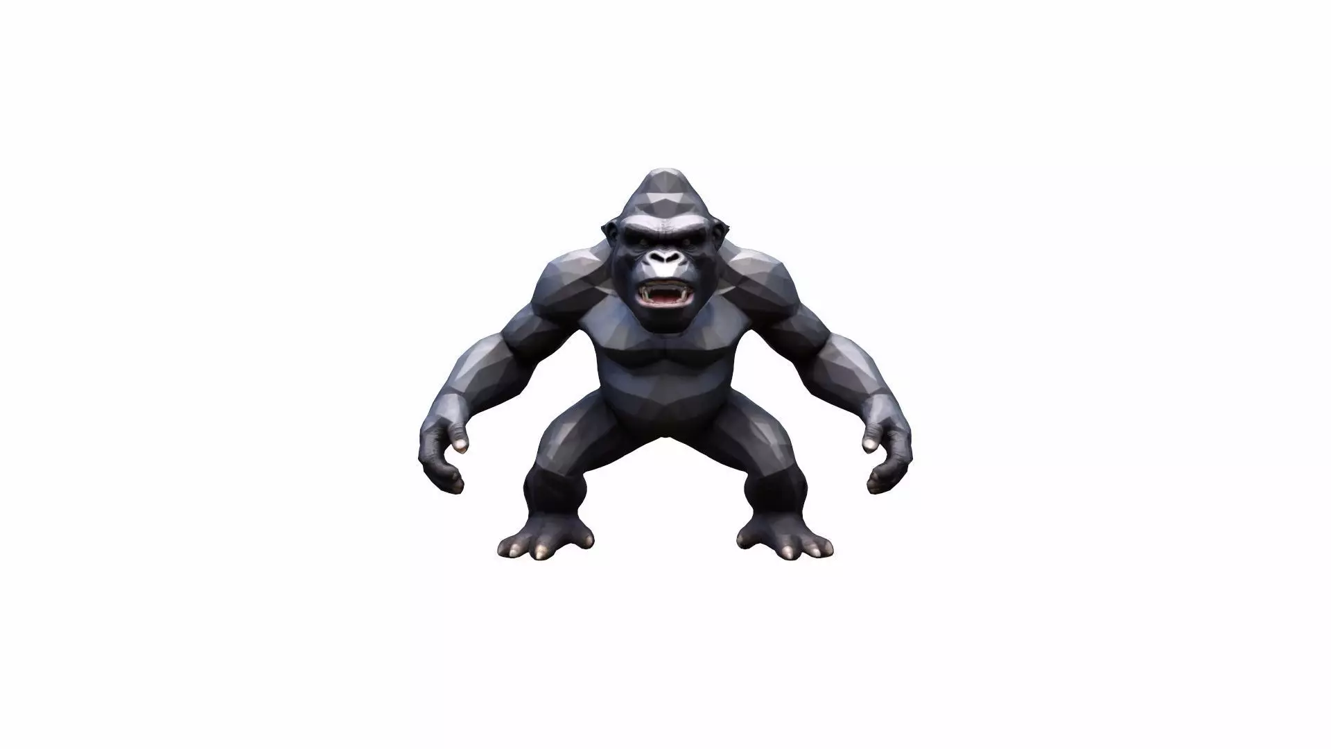 King Kong Gorilla Powerfull Animal In The Forest 3d Render 3D model_0