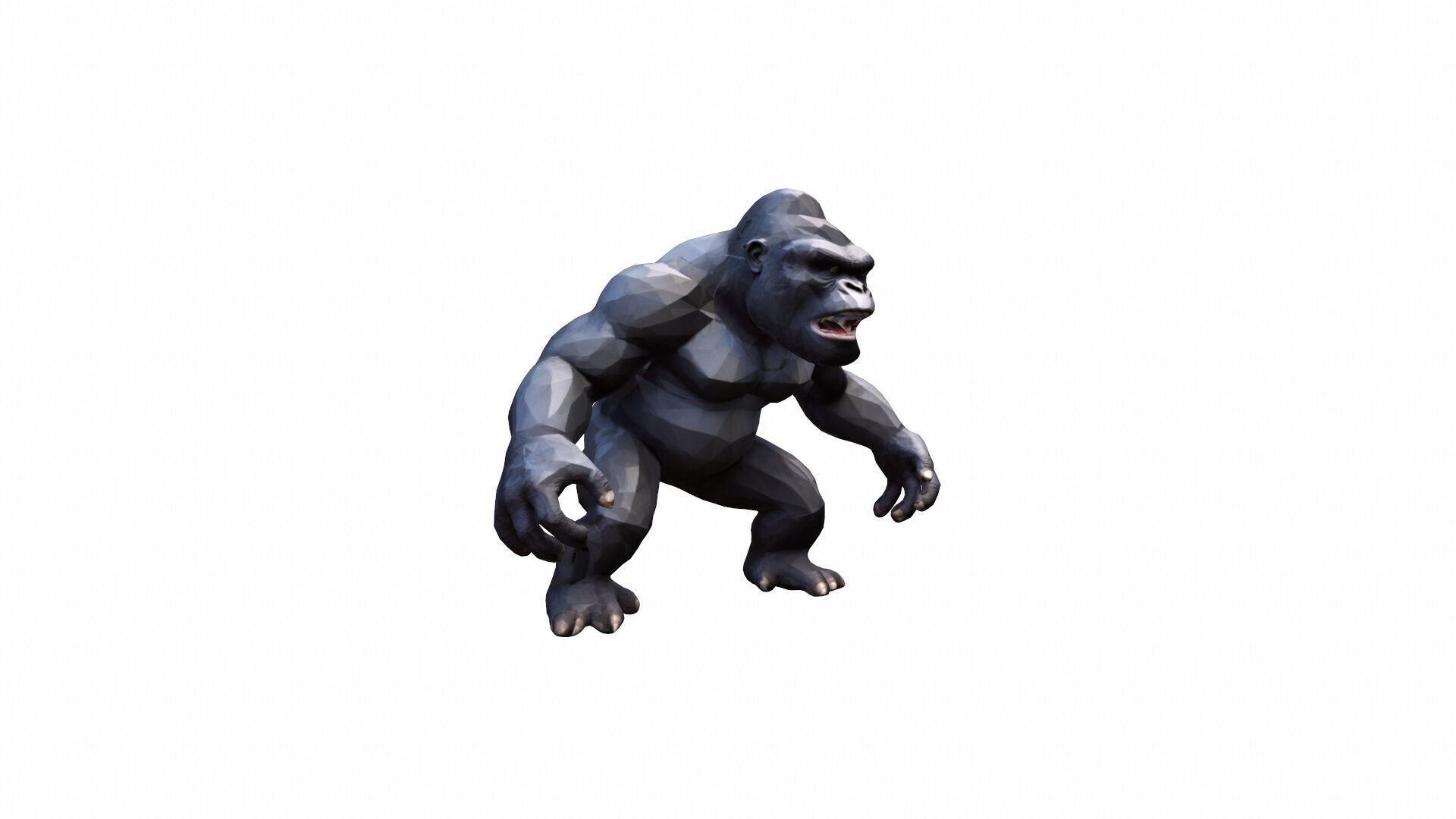 King Kong Gorilla Powerfull Animal In The Forest 3d Render 3D model_2