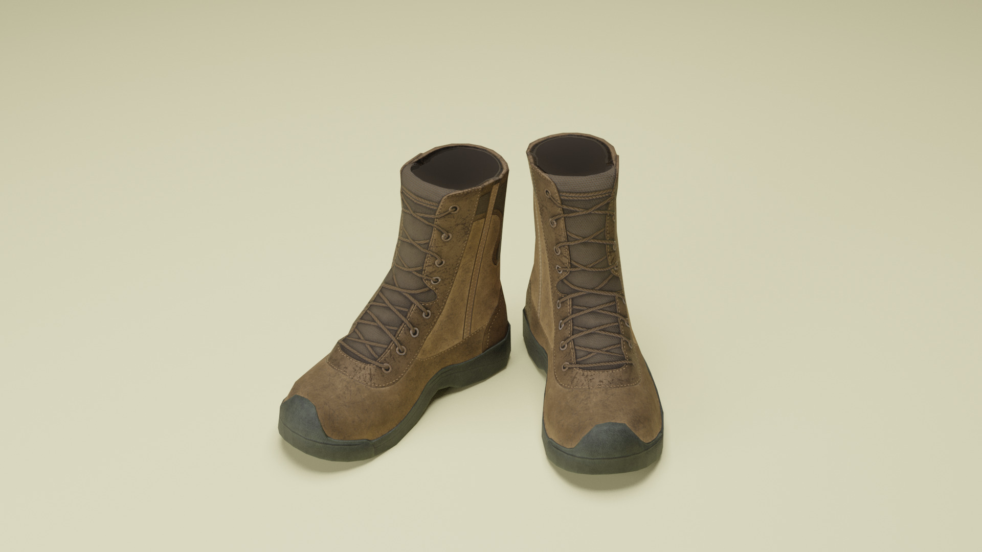 tactical boots Low-poly 3D model_7