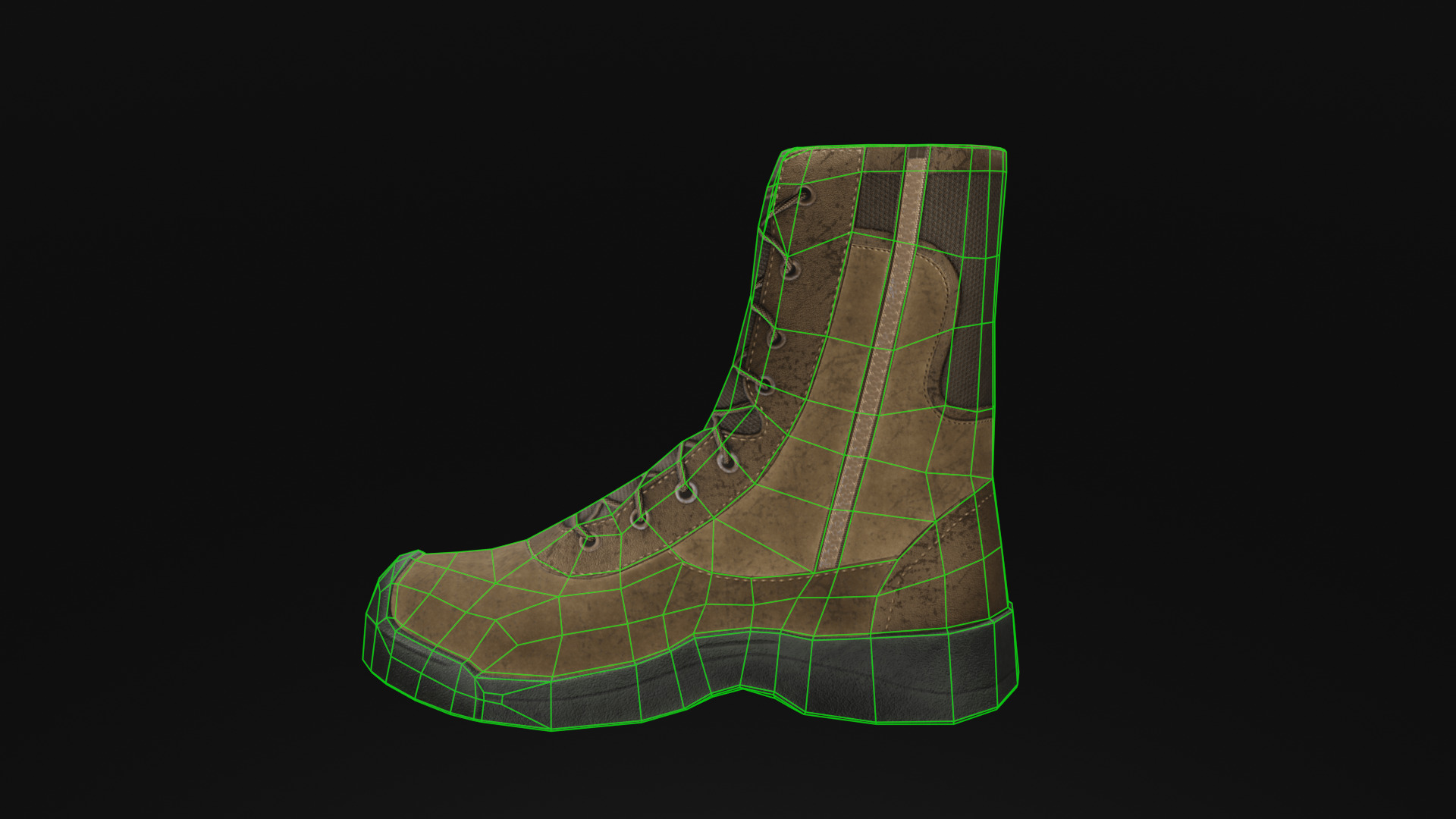 tactical boots Low-poly 3D model_13