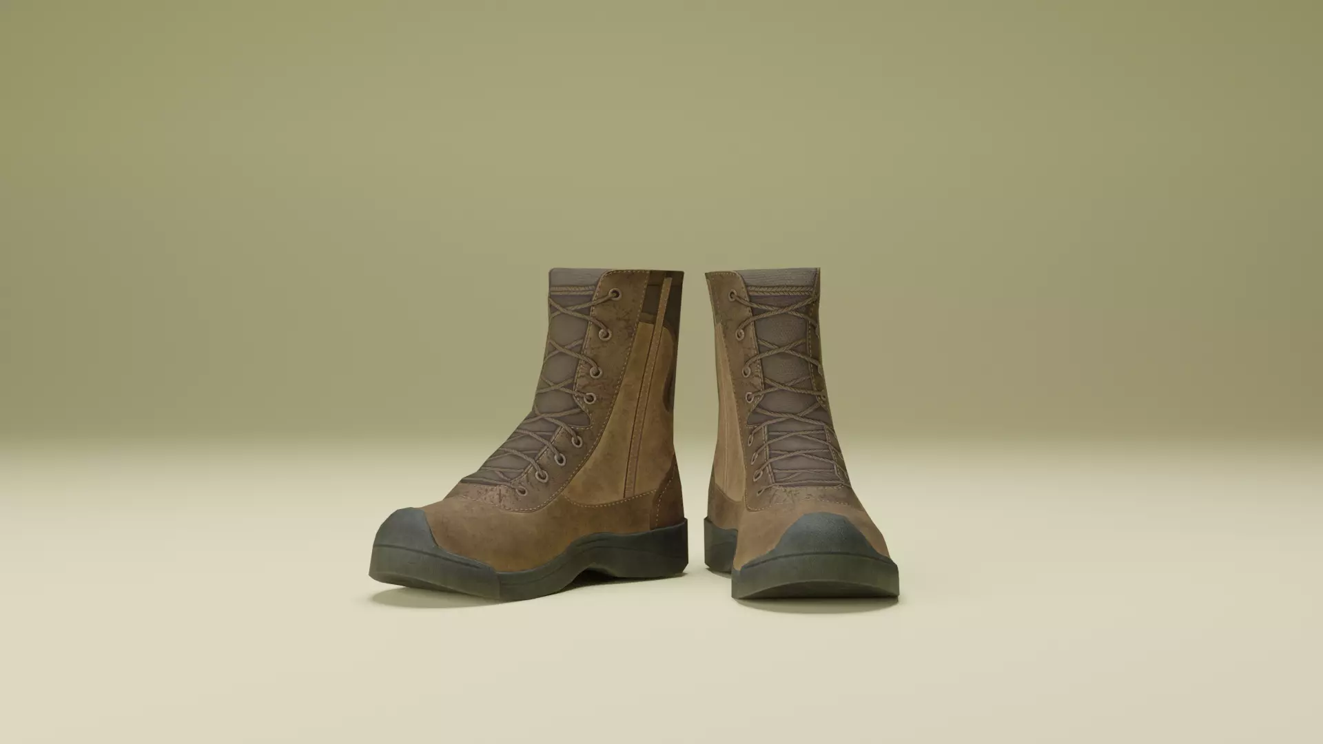 tactical boots Low-poly 3D model_0
