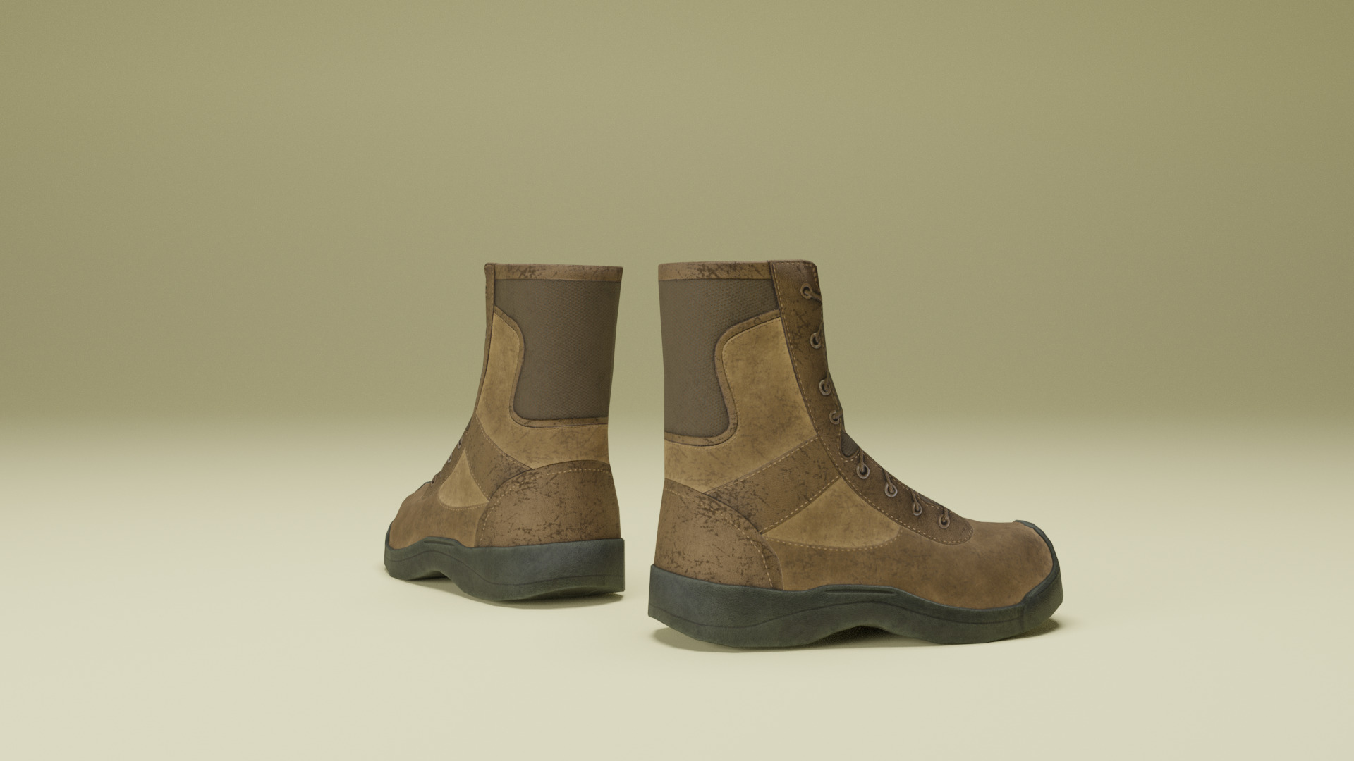 tactical boots Low-poly 3D model_10