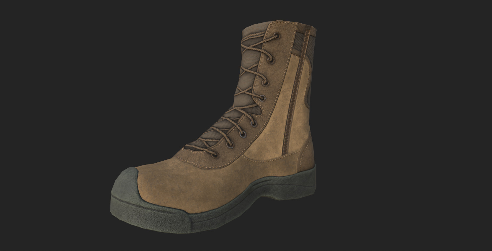 tactical boots Low-poly 3D model_2