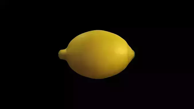 Fresh Lemon With Full Depth Of Field 3d Render