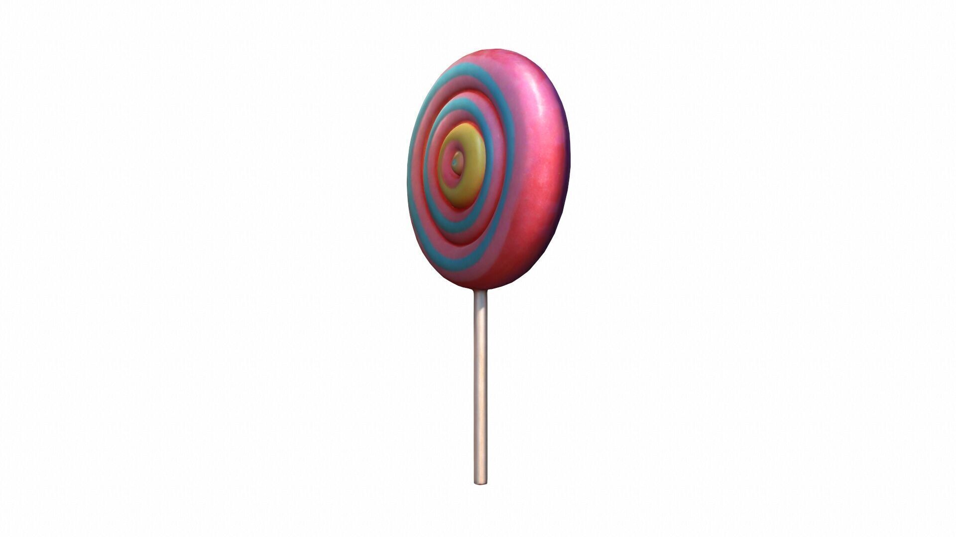 Colorful Rainbow Lollipop 3d Render 3D model_3