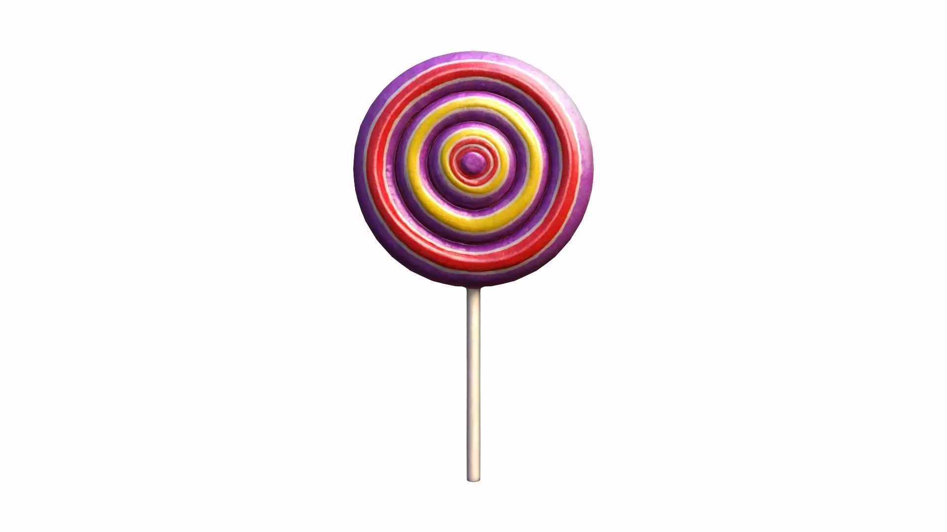 Colorful Rainbow Lollipop 3d Render 3D model_0