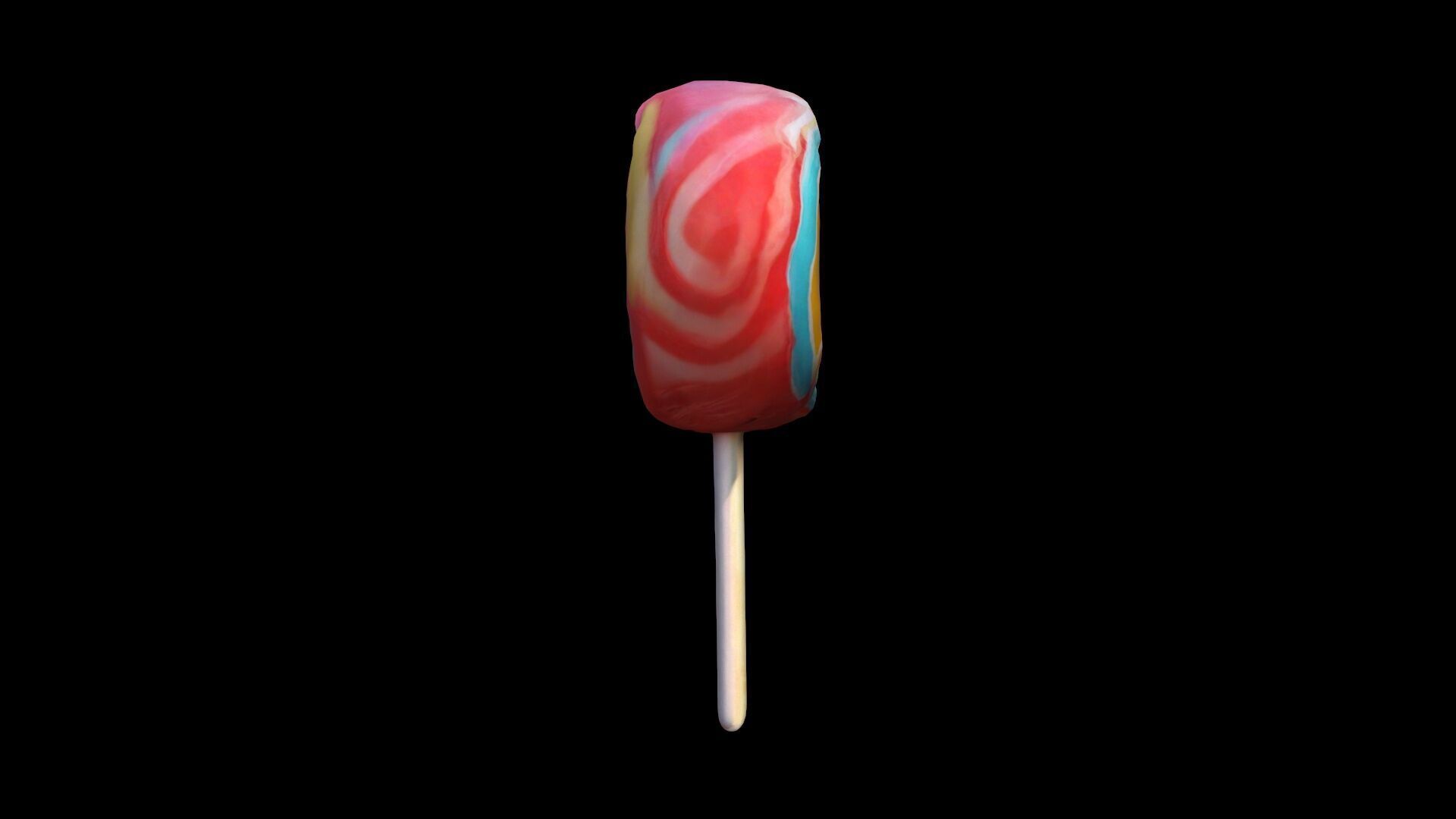 Colorful Rainbow Lollipop 3d Render 3D model_3