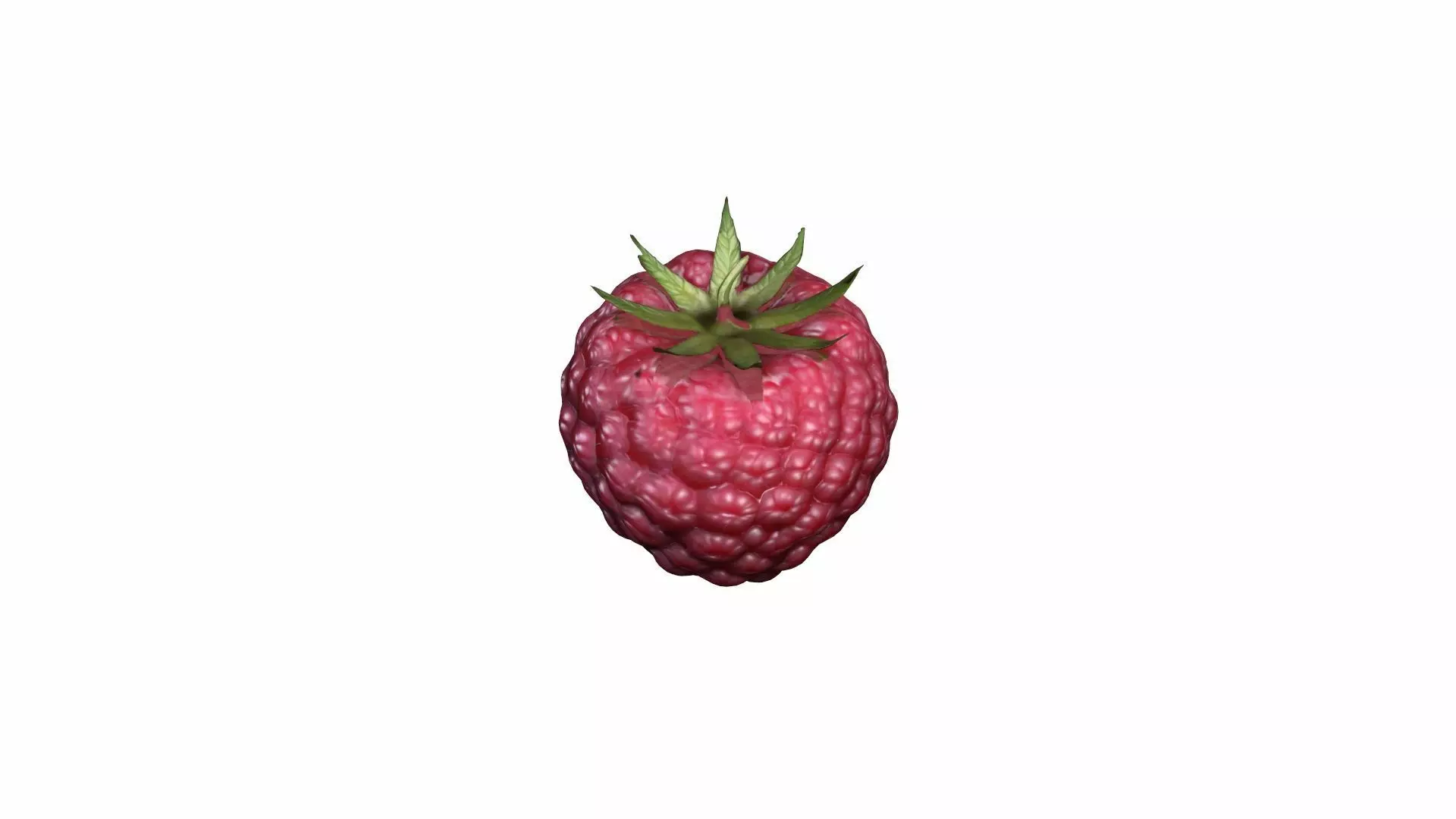 Collection Of Fresh Red Raspberries 3d Render 3D model_0