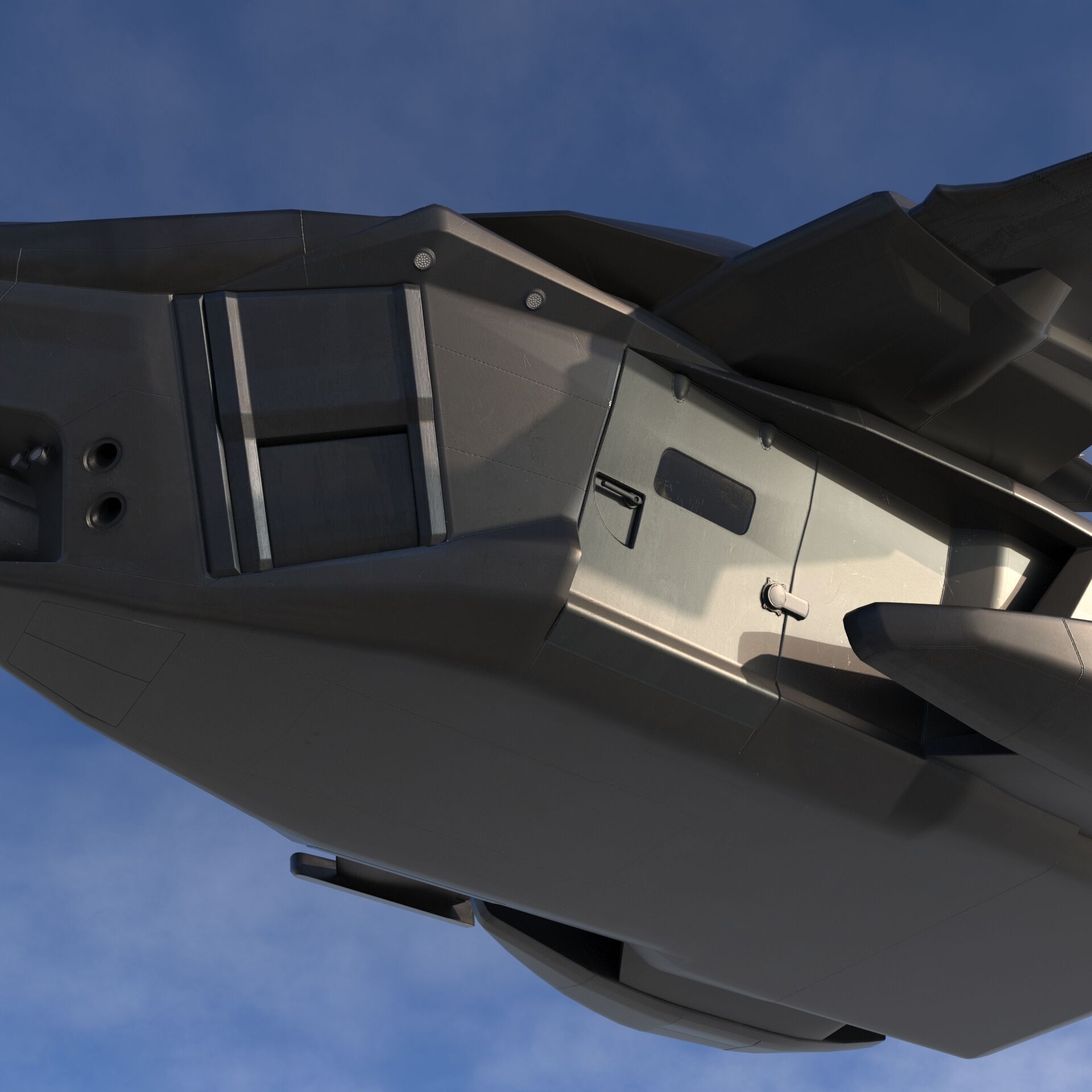 Sci Fi Spaceship 2 Low-poly 3D model_4