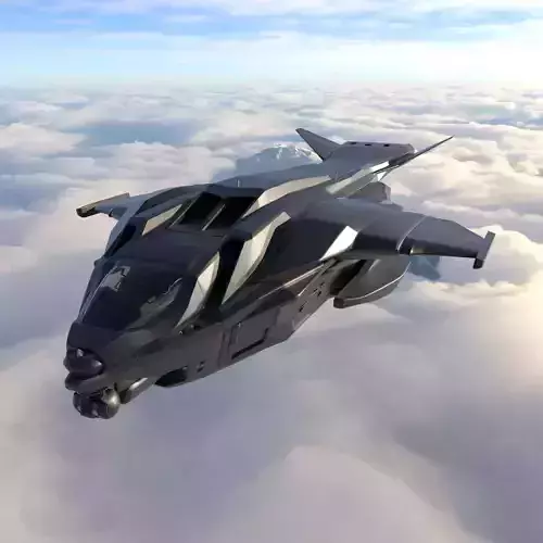 Sci Fi Spaceship 2 Low-poly 3D model