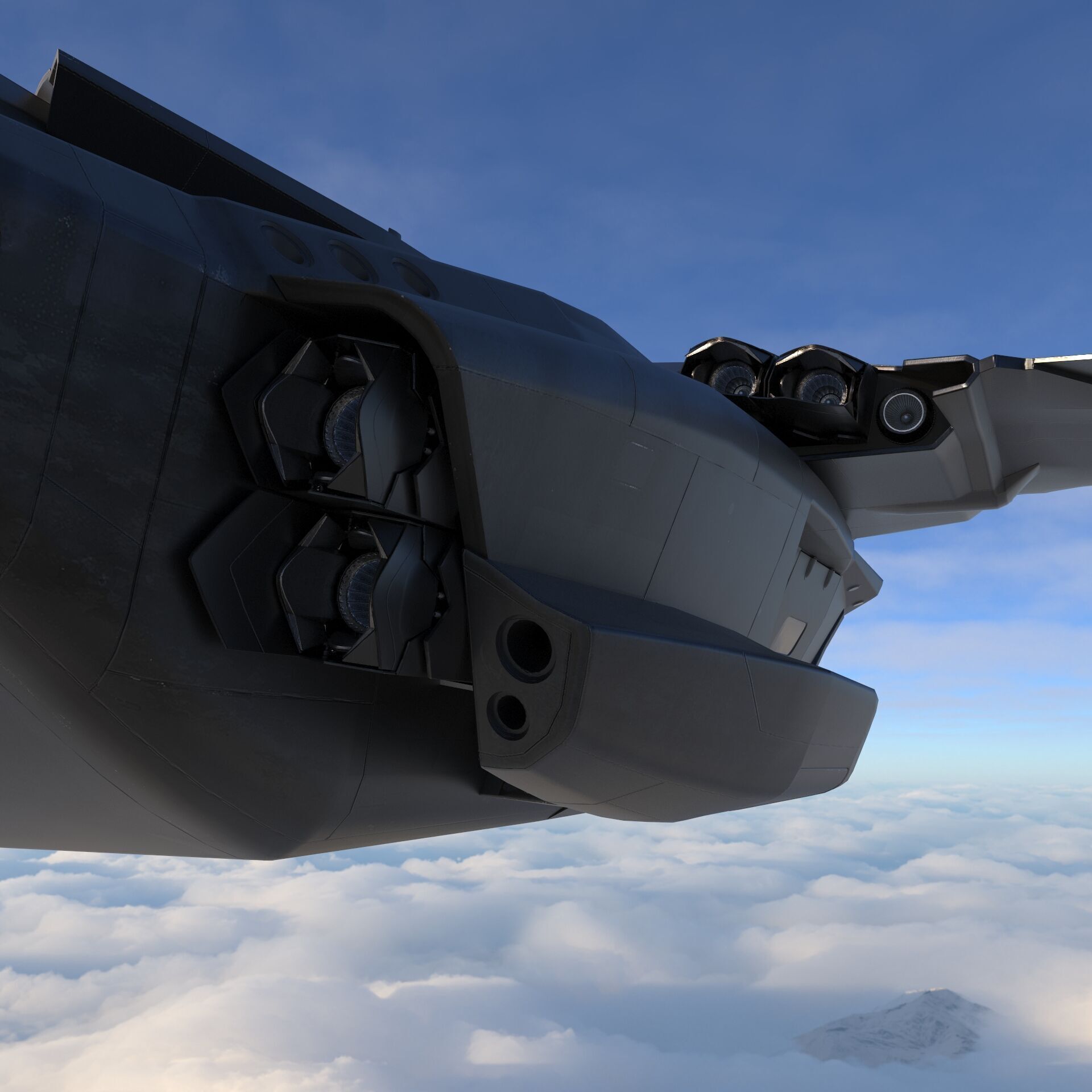 Sci Fi Spaceship 2 Low-poly 3D model_10