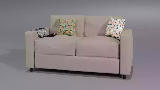 Realistic 3D Couch Sofa