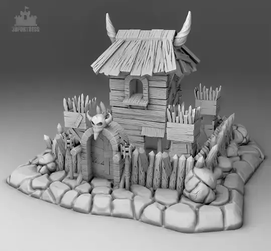 Security out-of-town post 3D print model