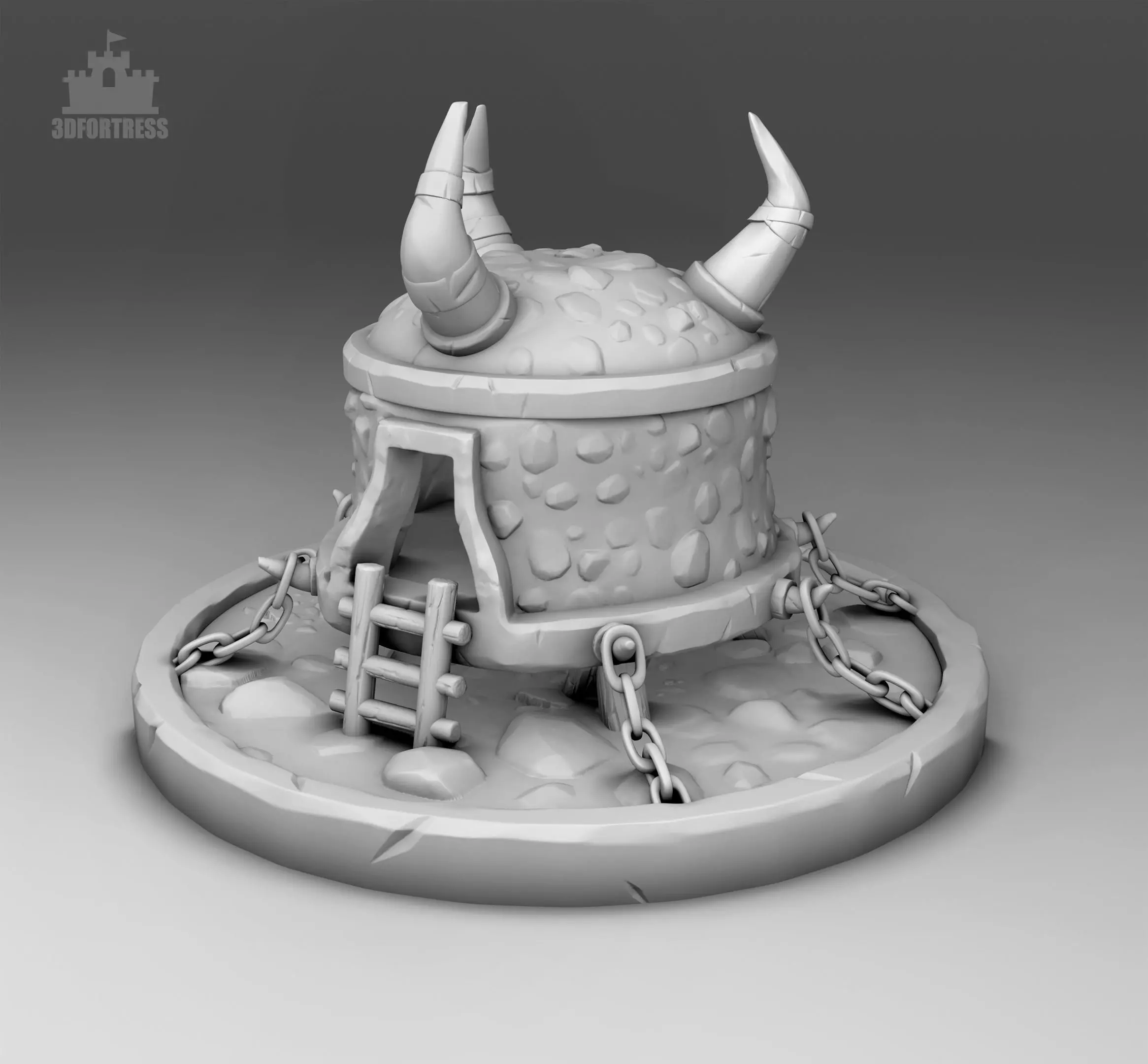 Modular warehouse 3D print model_0