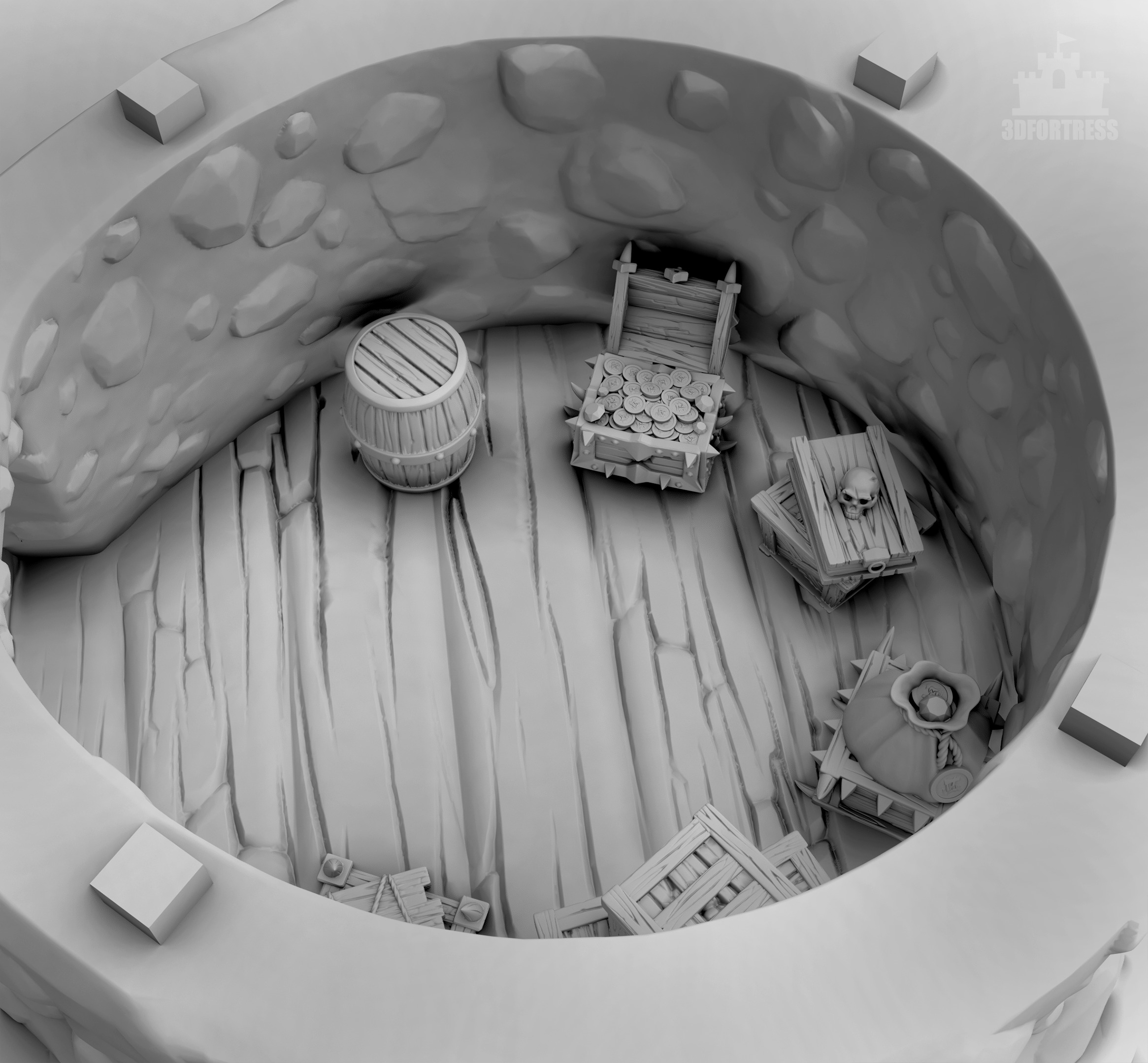 Modular warehouse 3D print model_13