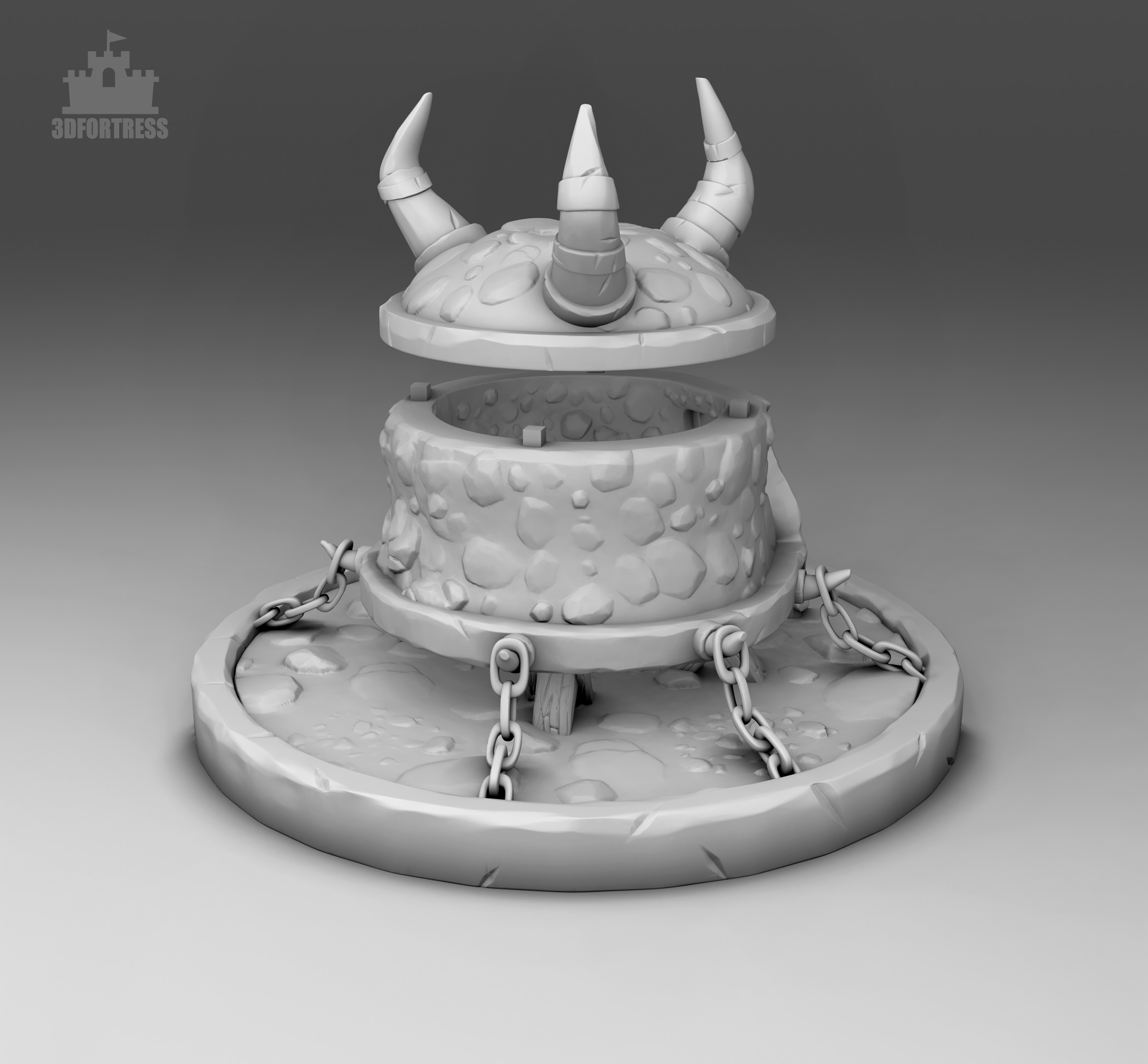 Modular warehouse 3D print model_3