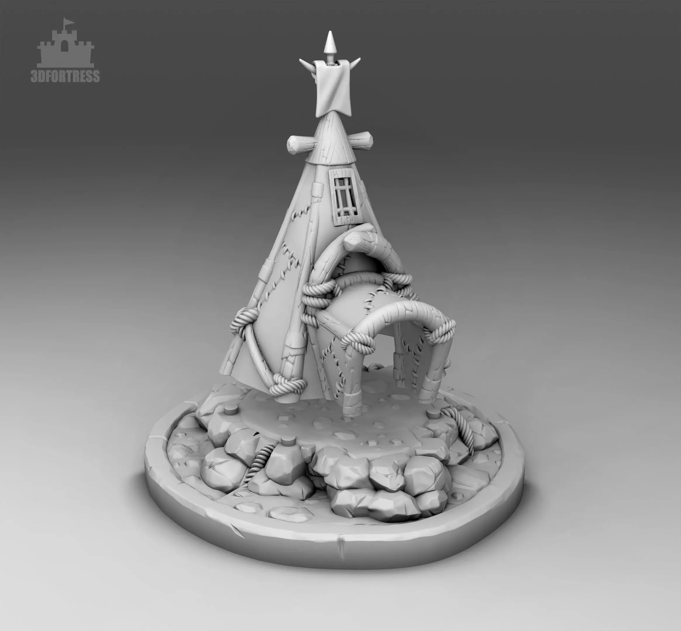 Modular tent 3D print model_0