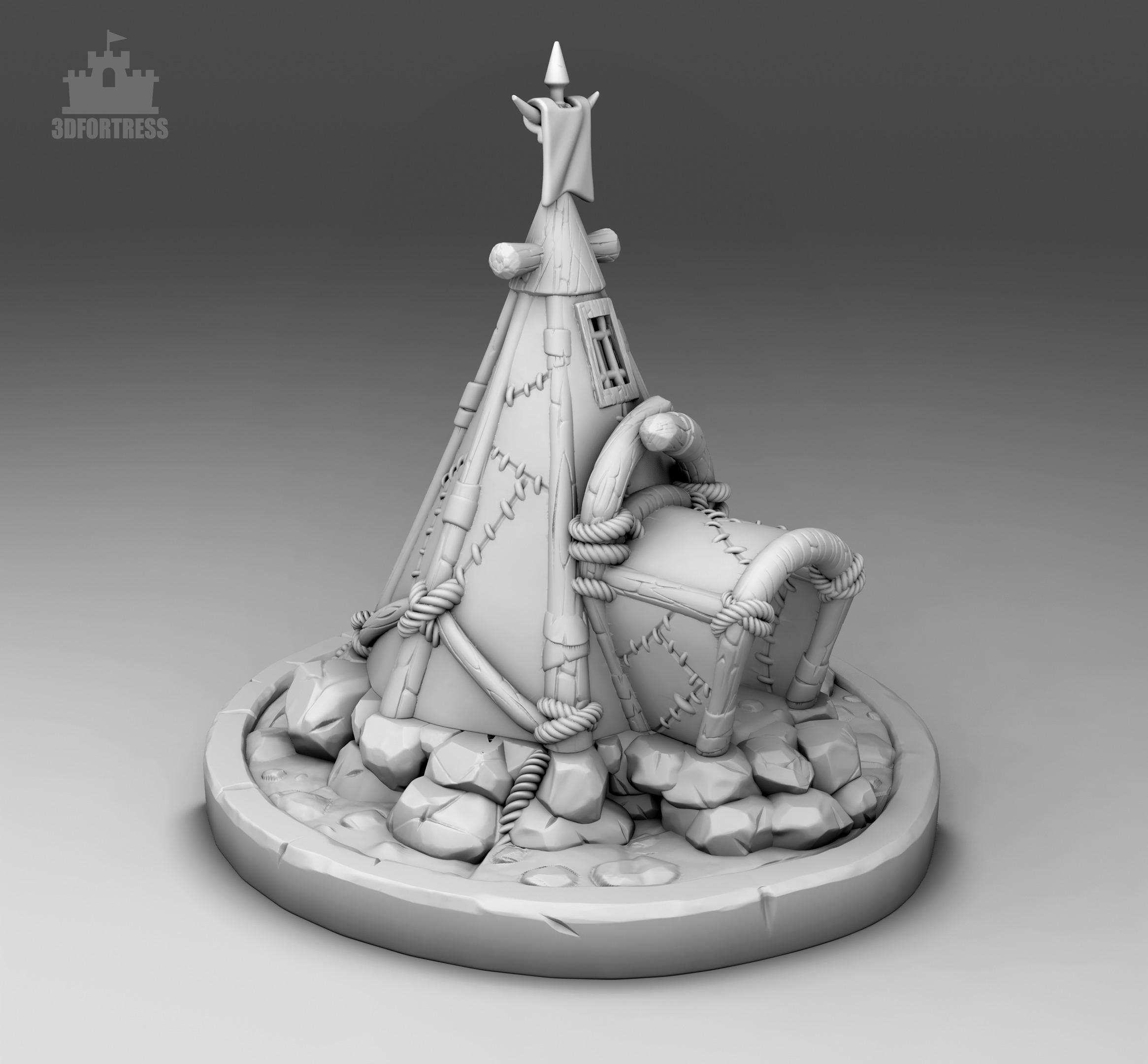 Modular tent 3D print model_1