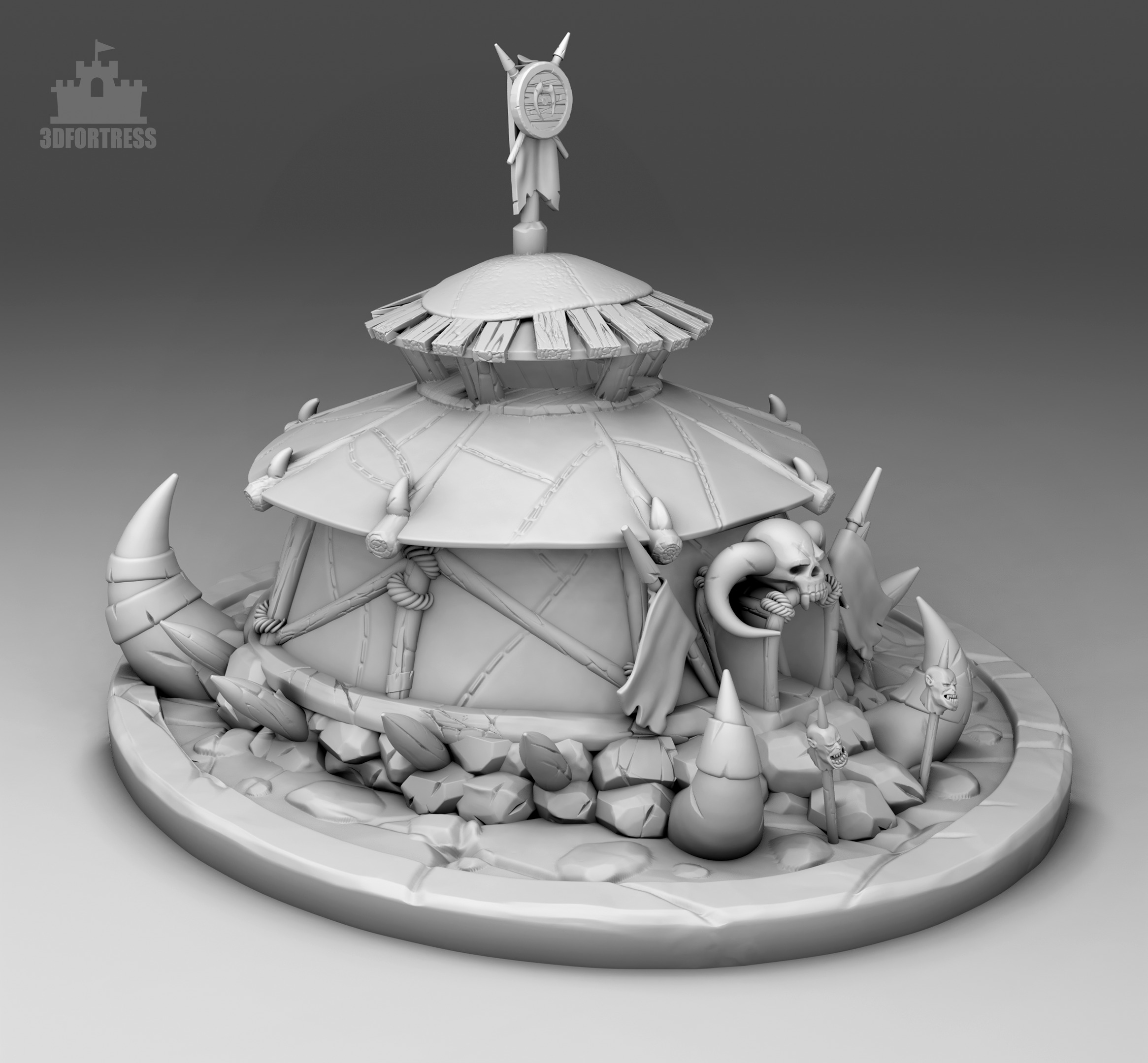 Modular Leaders Tent 3D print model_1