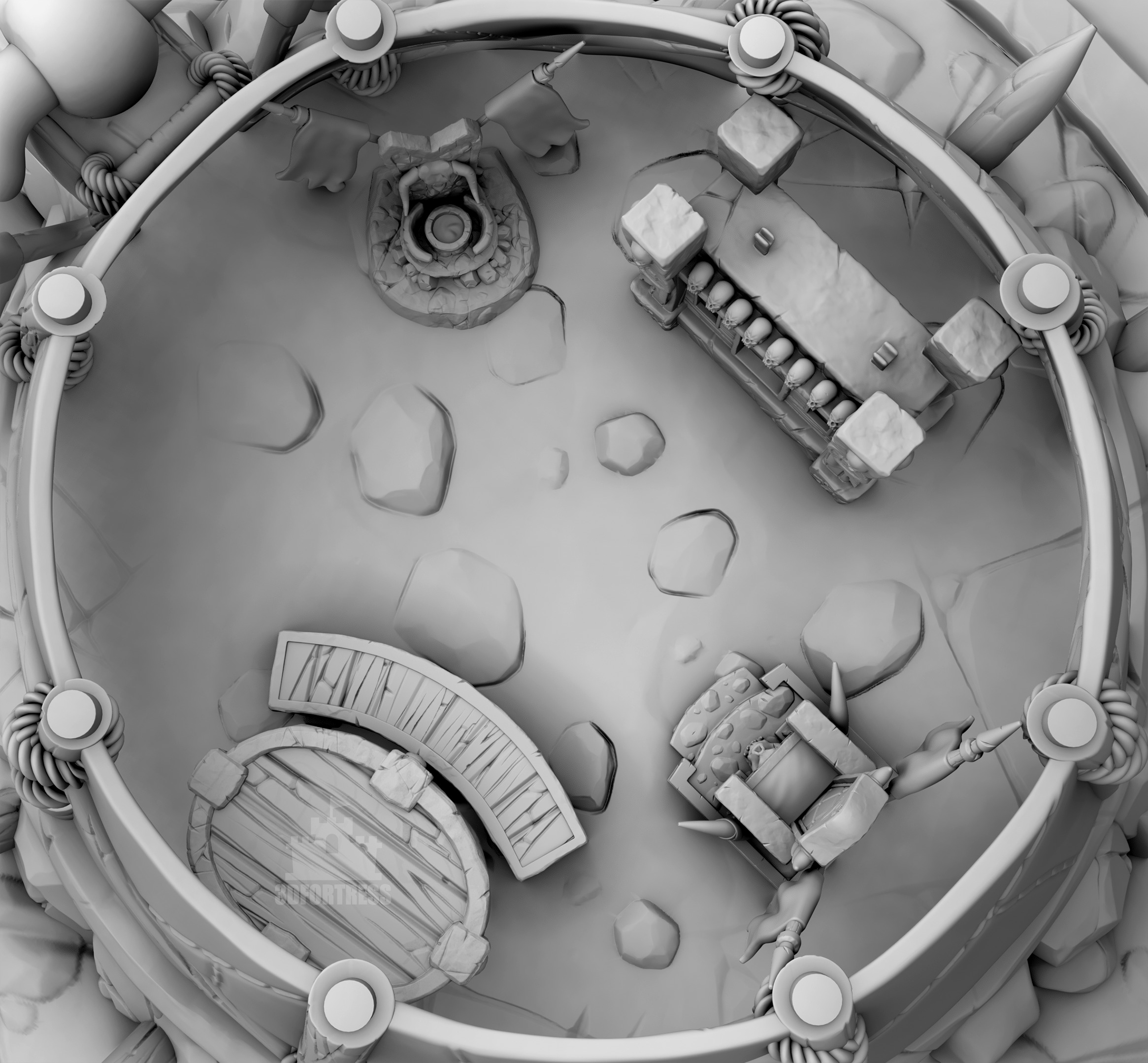 Modular Leaders Tent 3D print model_7