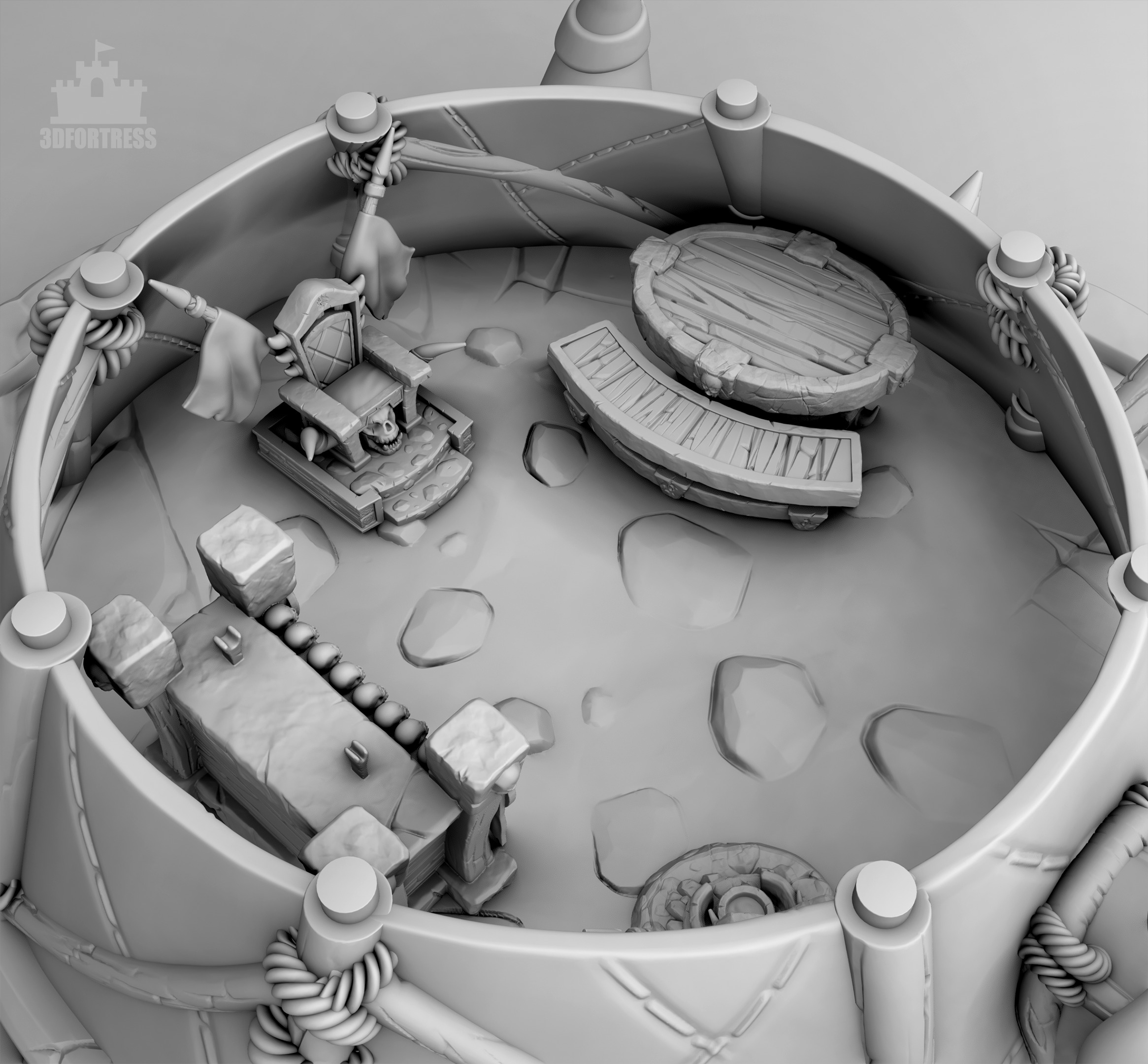 Modular Leaders Tent 3D print model_4