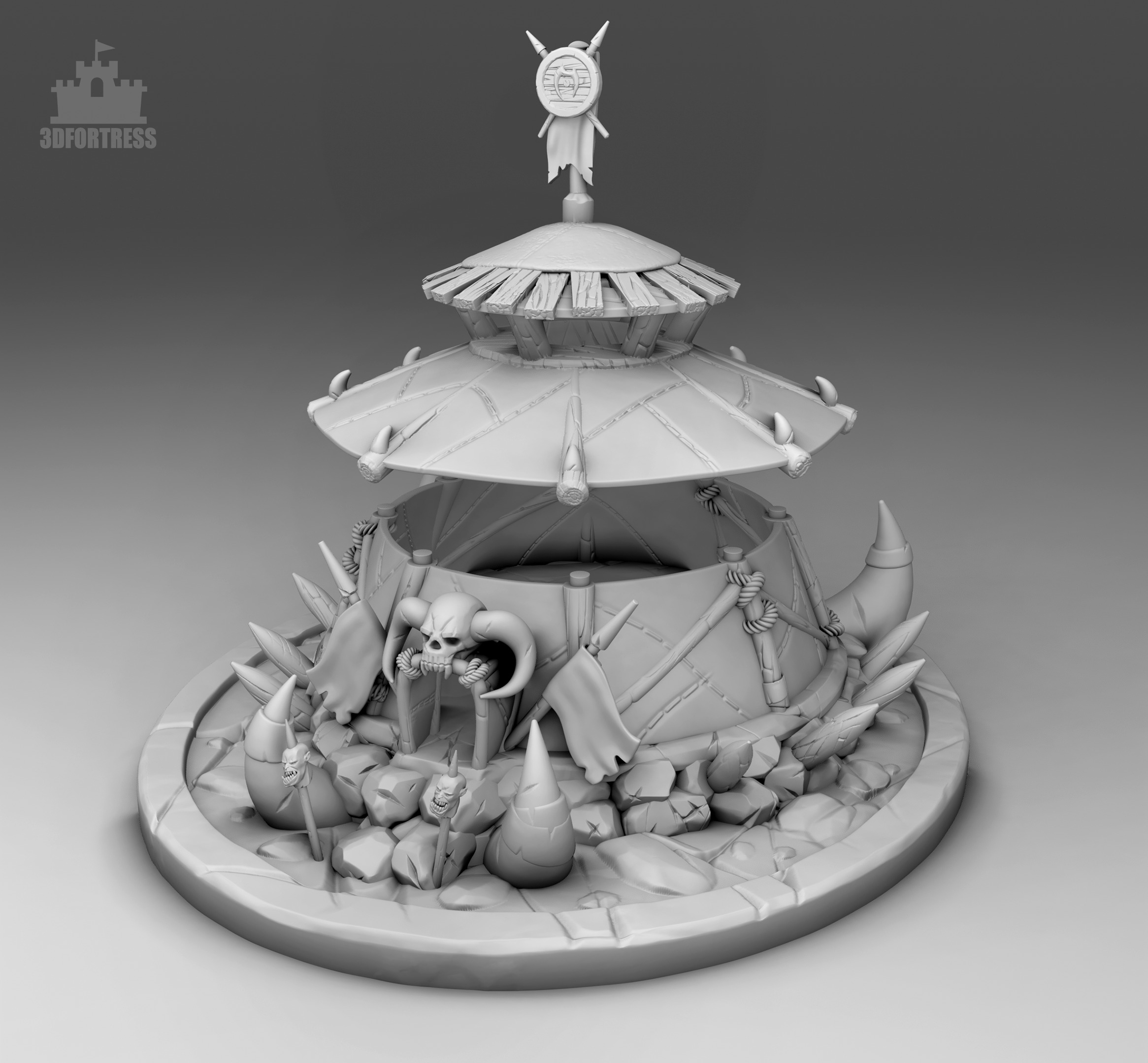Modular Leaders Tent 3D print model_3