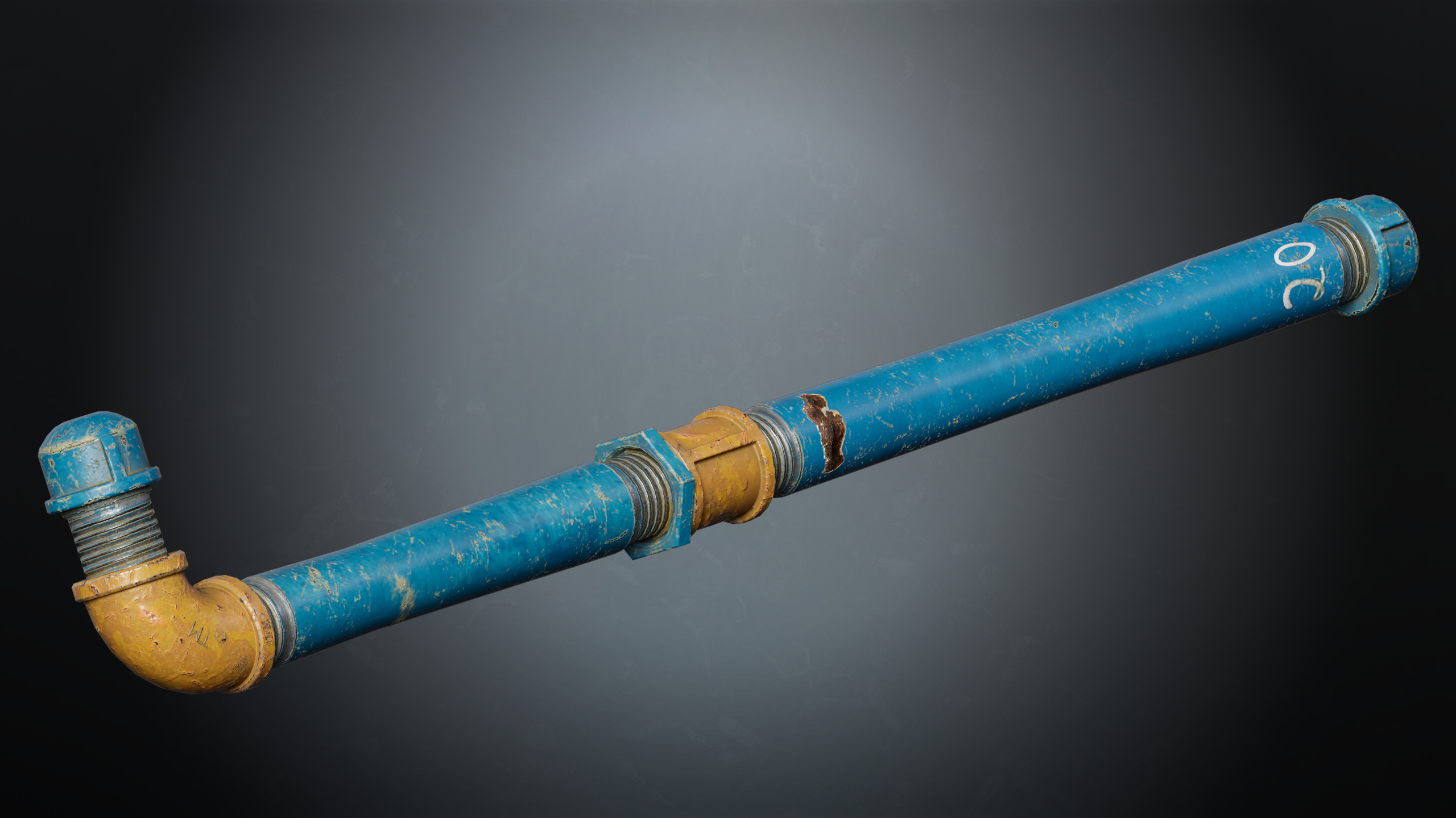 Melee Pipe Low-poly 3D model_1