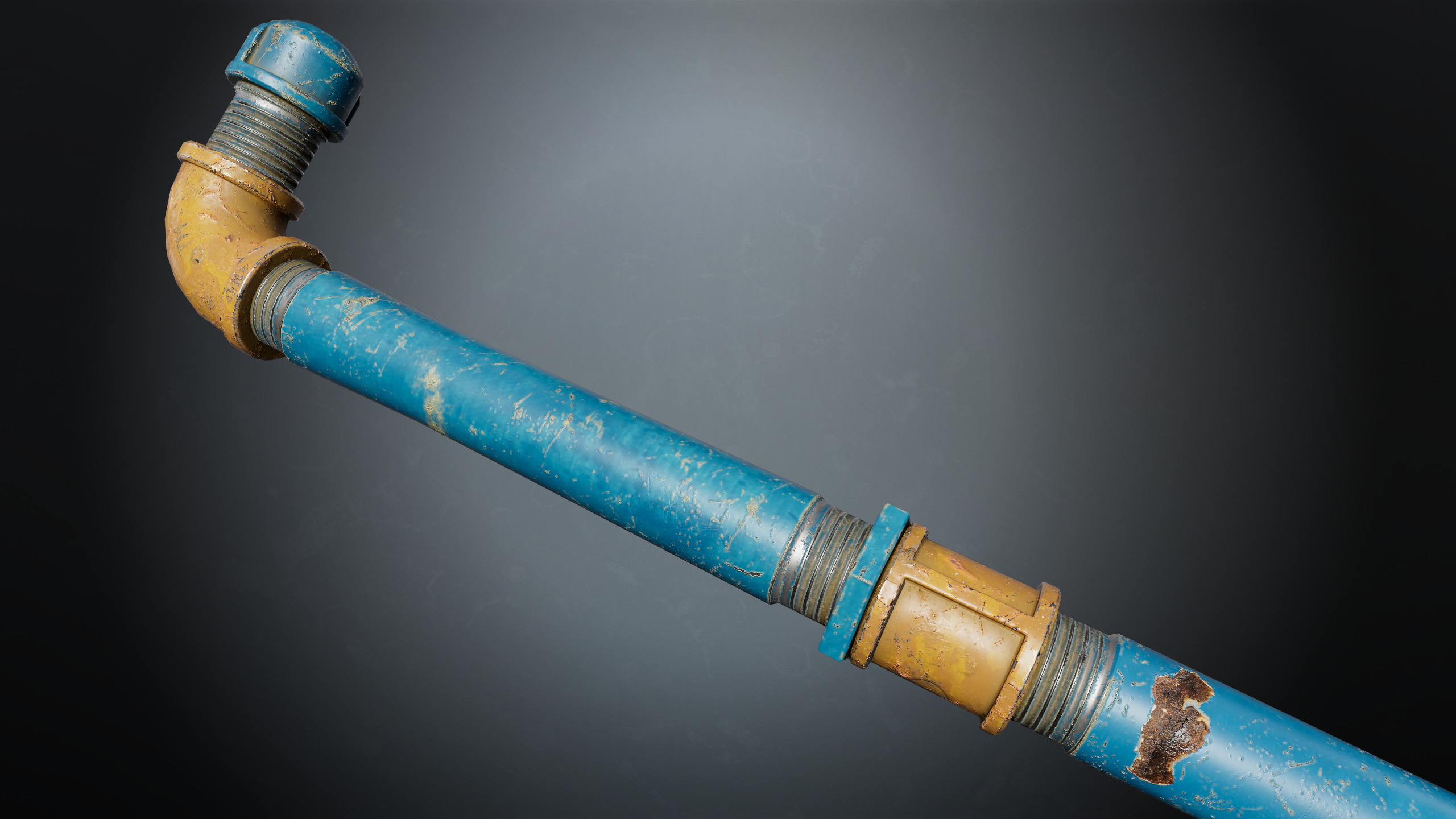 Melee Pipe Low-poly 3D model_3