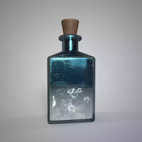 White Fantasy Potion Game Ready Healing Elixir 3D Model