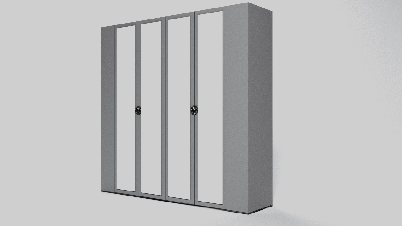  Modern Wardrobe  3D model_1