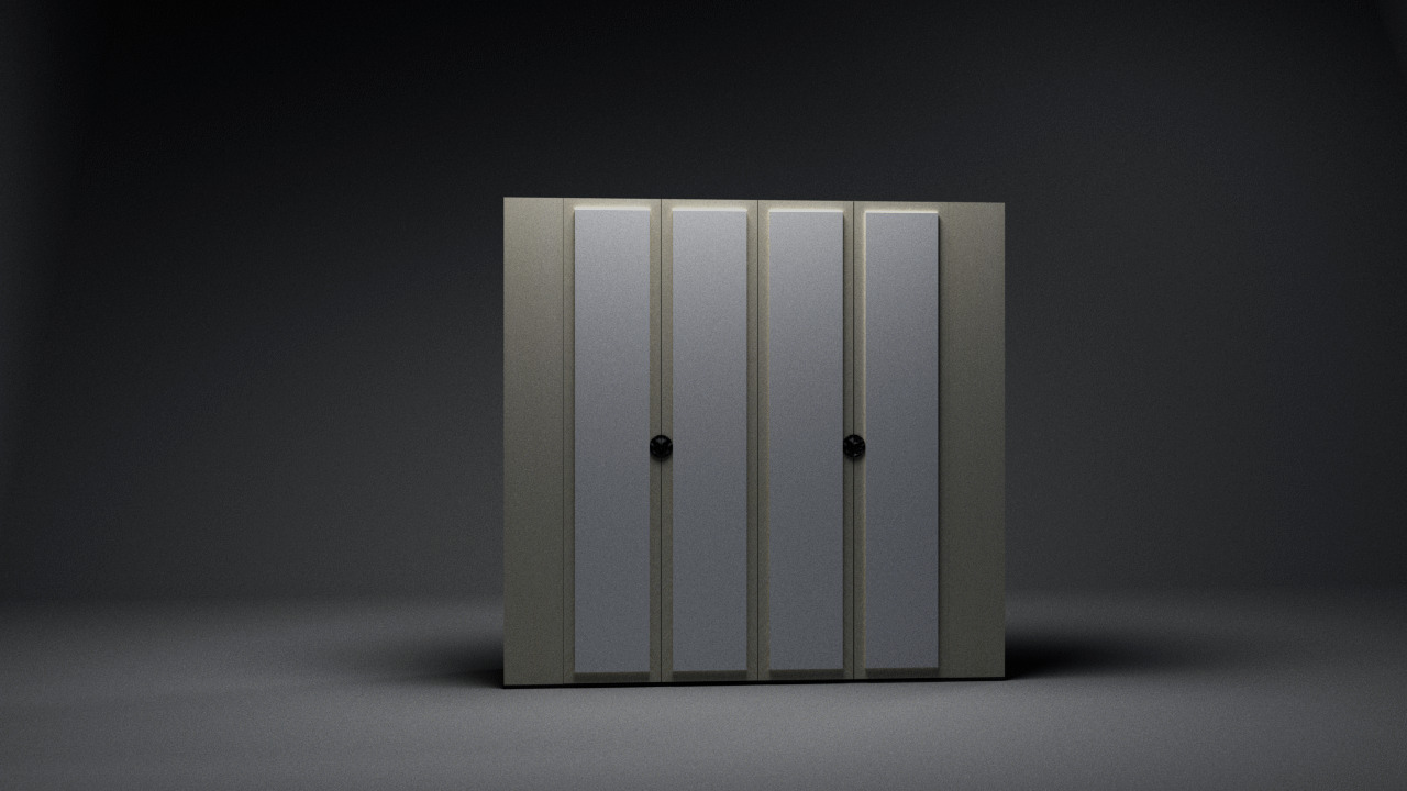  Modern Wardrobe  3D model_2