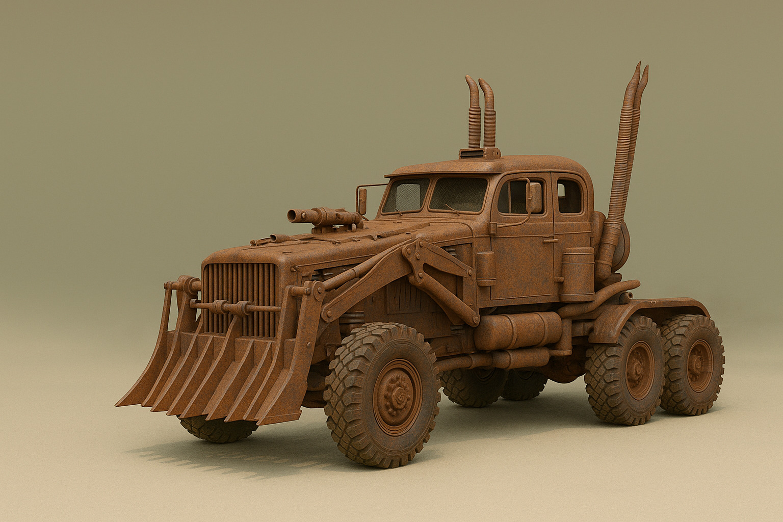 MAD MAX TRUCK FOR 3D PRINTING 3D model_1