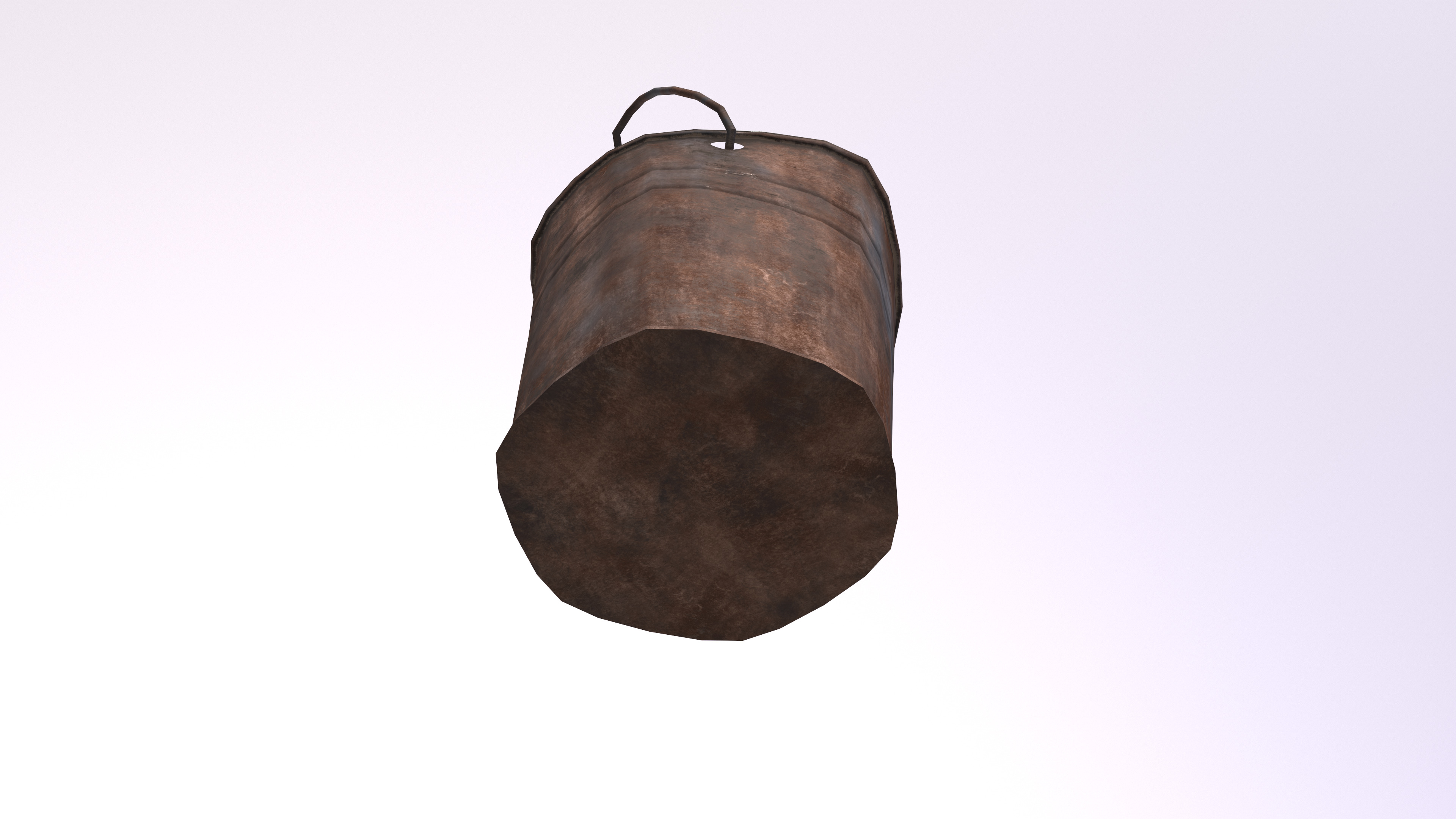 Rusty Bucket Low-poly 3D model_3