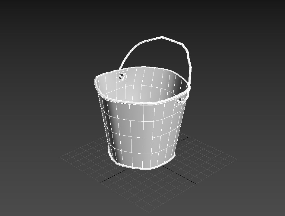 Rusty Bucket Low-poly 3D model_1