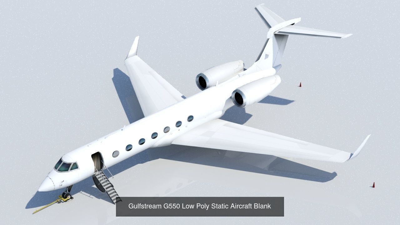 Private Jet Static Low Poly Collection _1