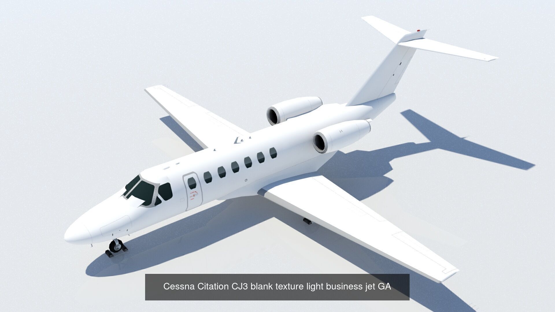Private Jet Static Low Poly Collection _3