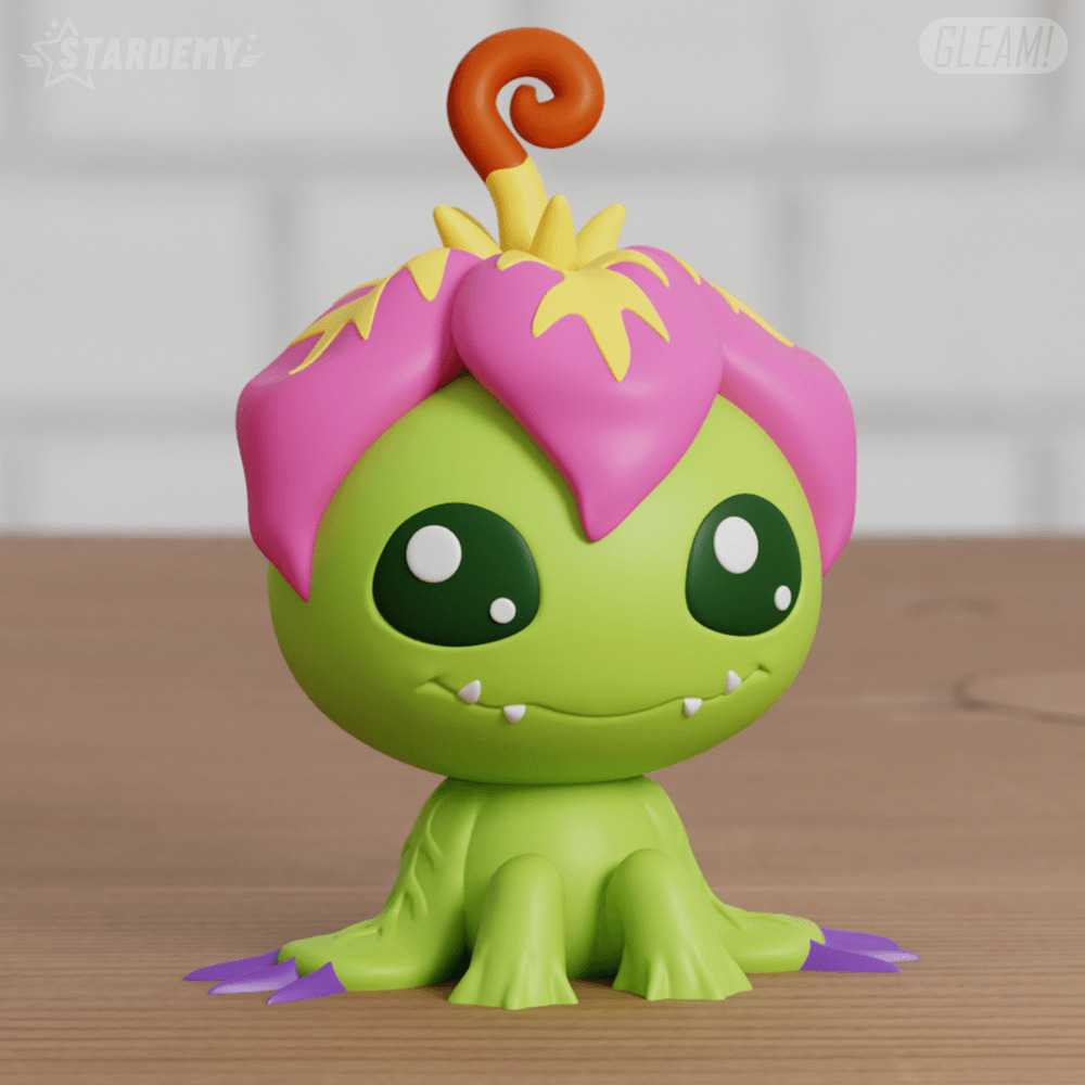 Palmon Chibi 2 Models Digimon Fanart Easy Print 3D print model_1
