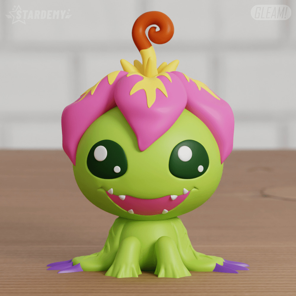 Palmon Chibi 2 Models Digimon Fanart Easy Print 3D print model_8